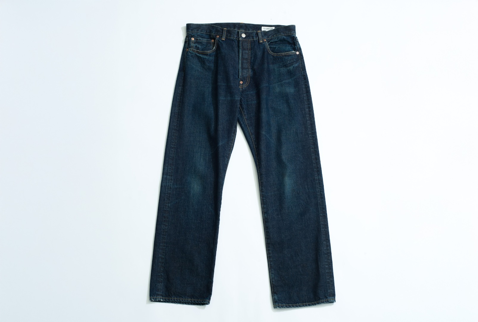 Washed Denim Straight Fit Pants