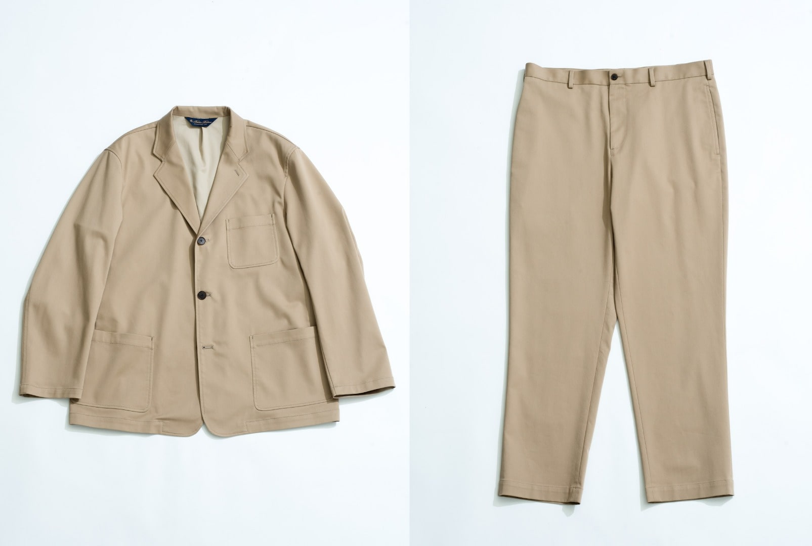 Stretch Twill Jacket & Stretch Twill Pants BEIGE