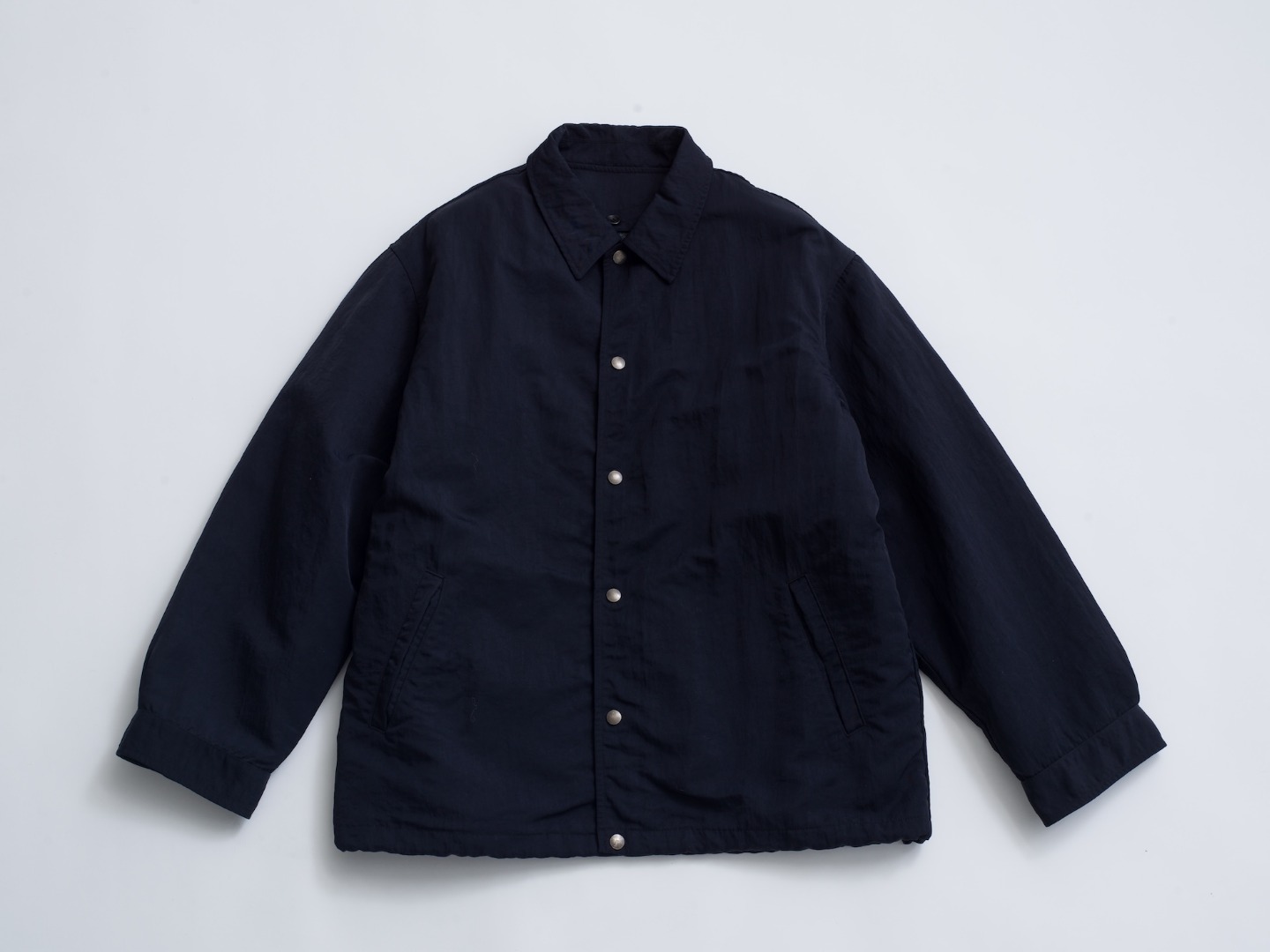 Recycle Nylon Twill Coach Jacket black 1