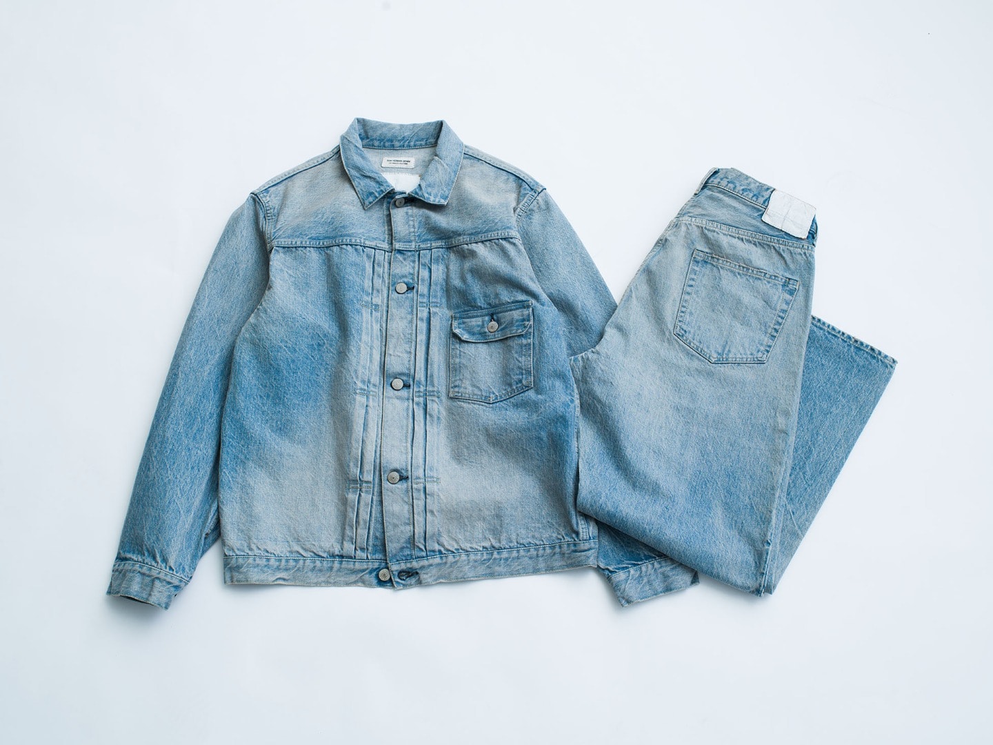 Sustainable Denim Jacket / Sustainable Denim Wide Pants