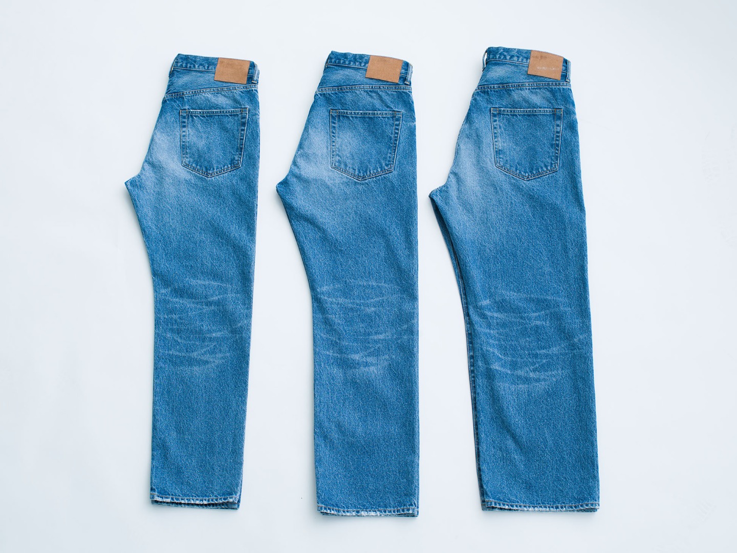 Recycled Cotton Used Wide Denim Pants / Recycled Cotton Used Straight Denim Pants / Recycled Cotton Used Slim Denim Pants