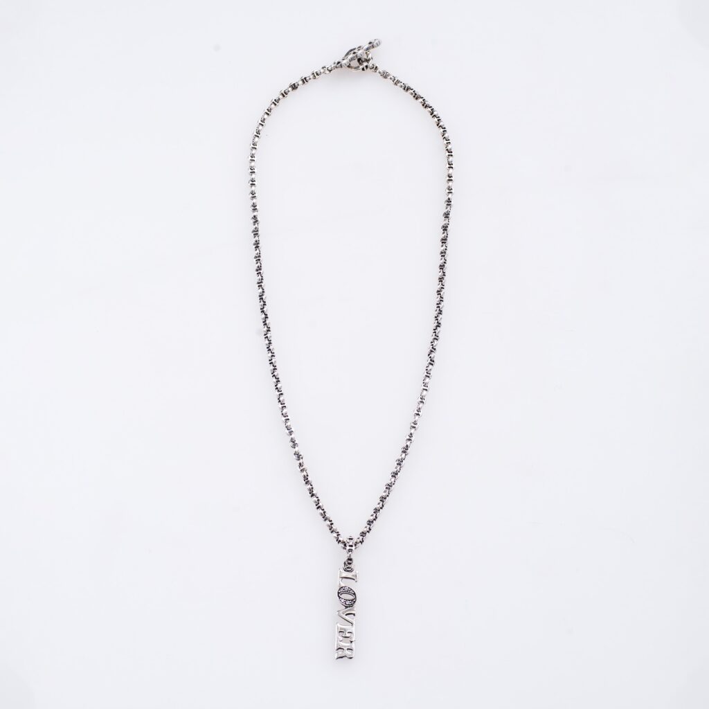 HB×BC MICRO CHAIN WITH "LOVER" DIAMOND PENDANT