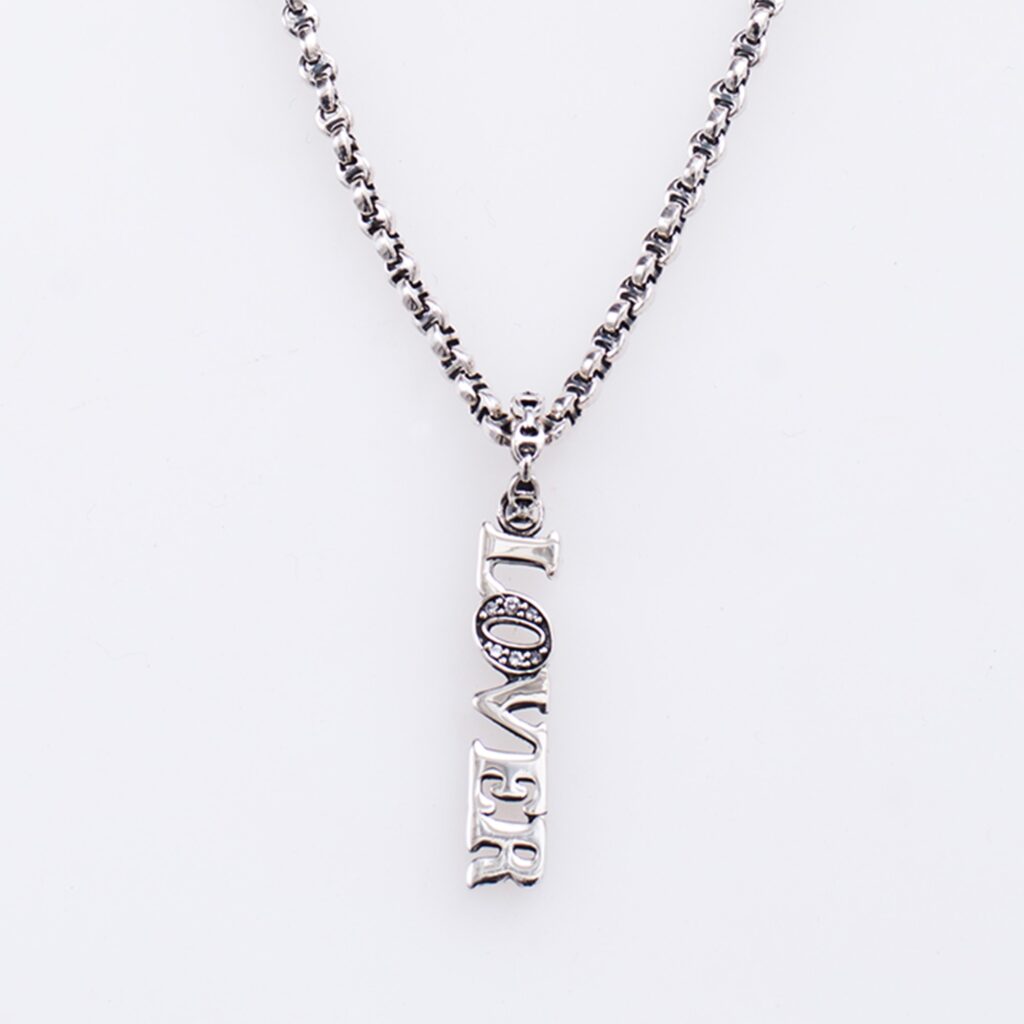 HB×BC MICRO CHAIN WITH "LOVER" DIAMOND PENDANT