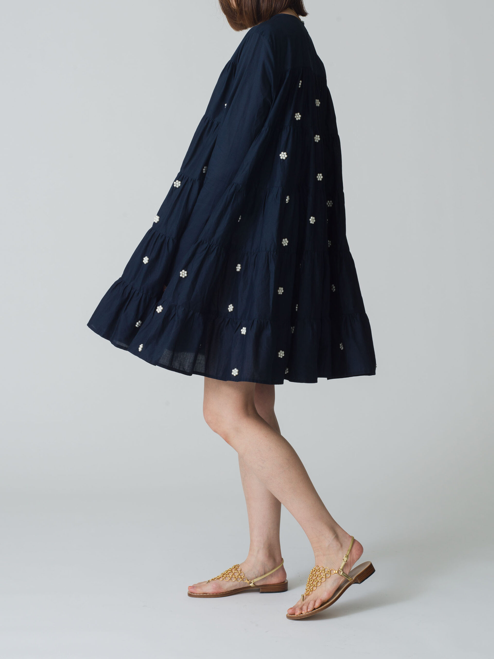 SOLIMAN with PEARL BEADS（Navy）2