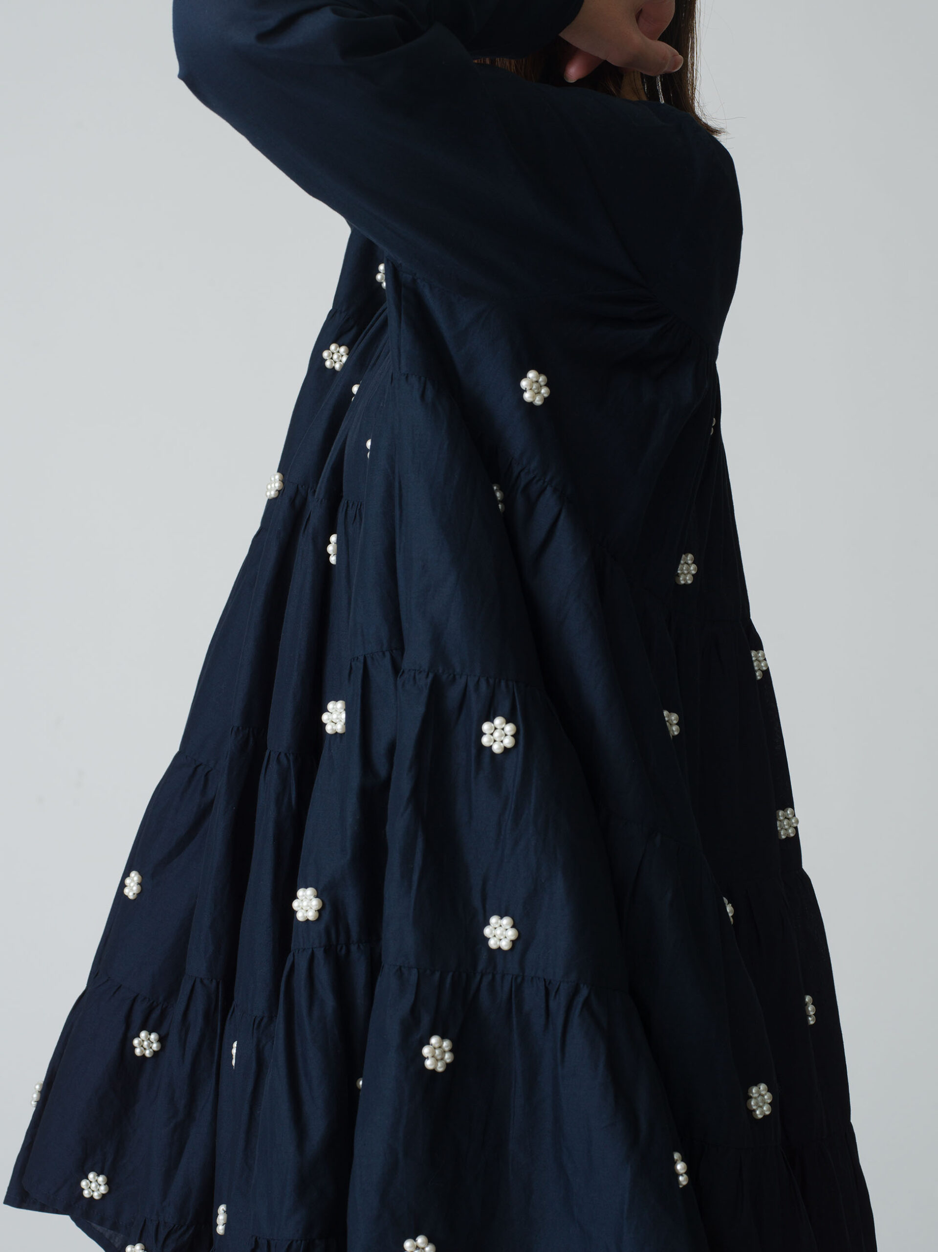 SOLIMAN Pearl Dress Navy 2