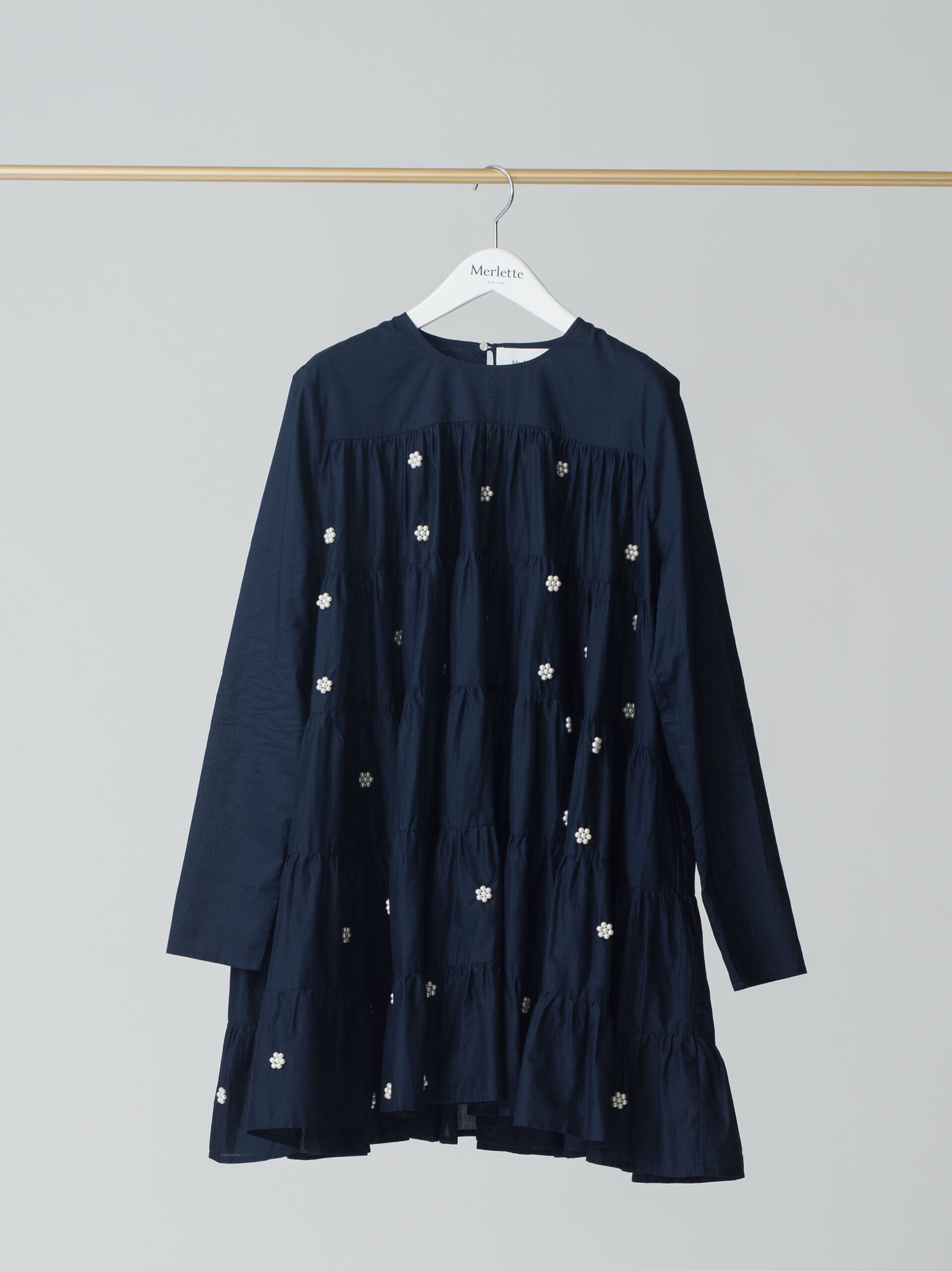 SOLIMAN Pearl Dress Navy 3