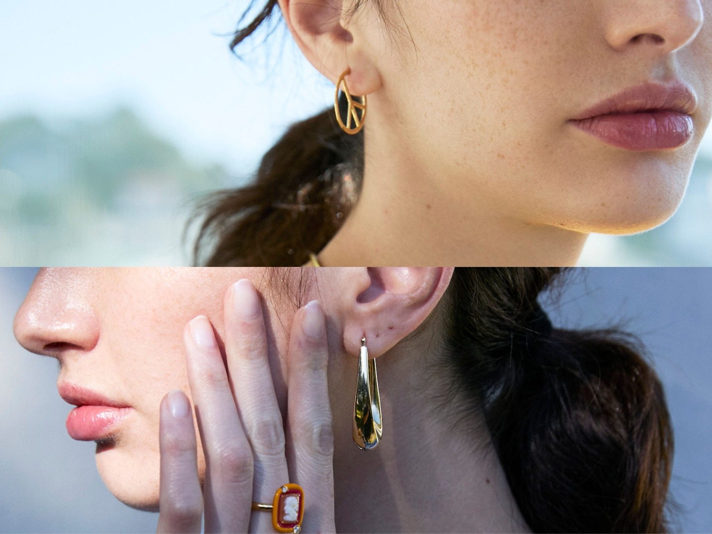 Pierced Hoop Earrings Selection by Ron Herman