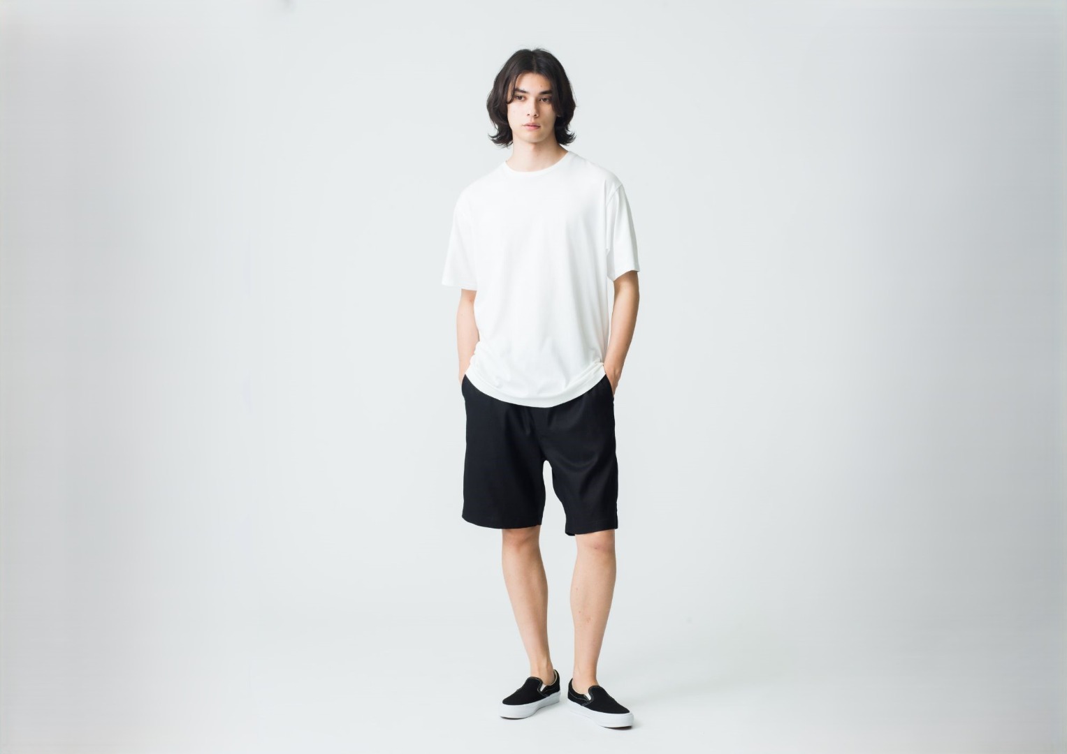 Clear Gabardine Easy Shorts