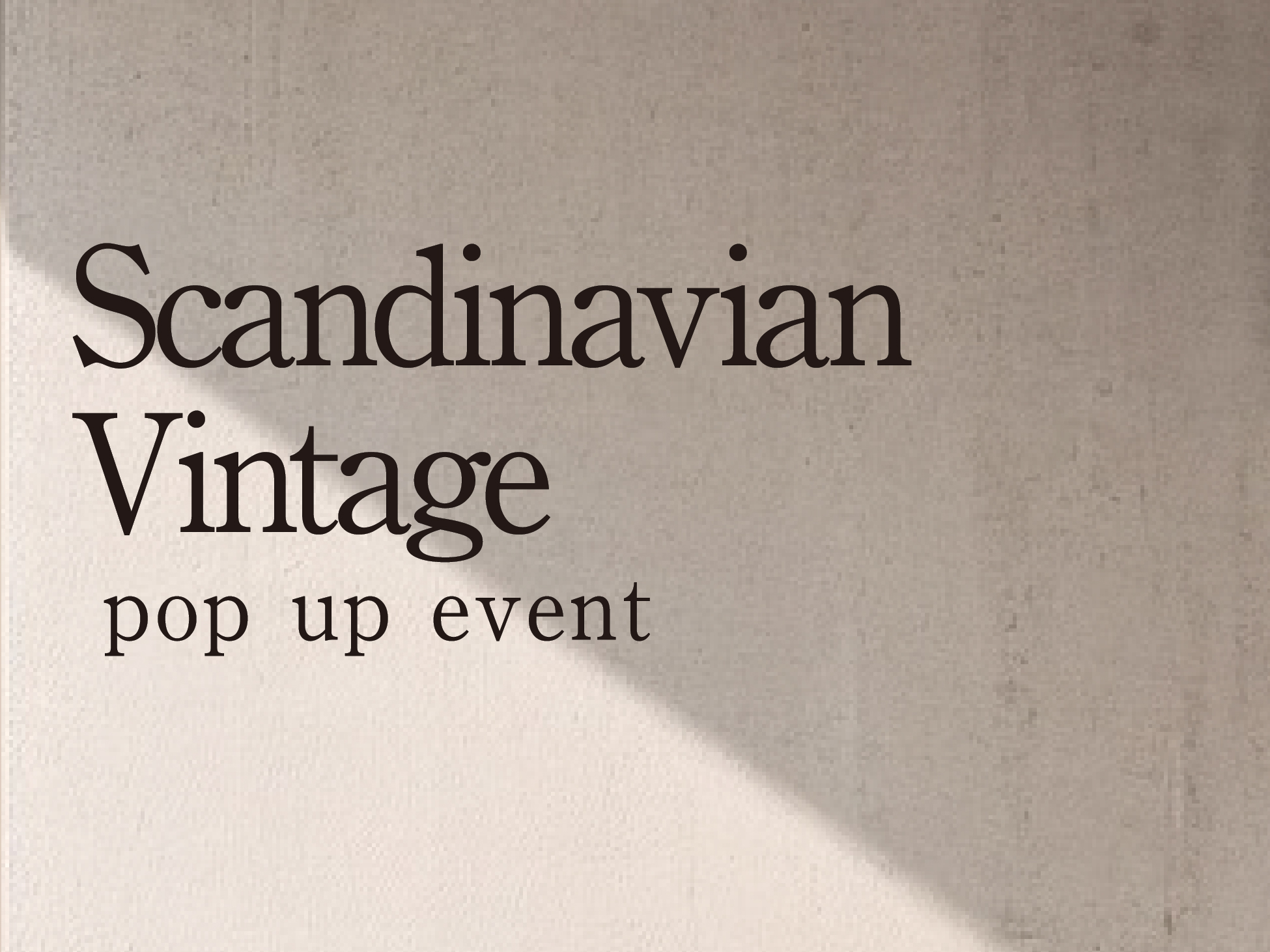 Scandinavian Vintage Pop up Event