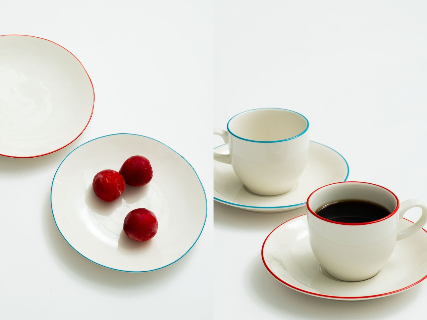 Color Line Plate / Cup&Saucer