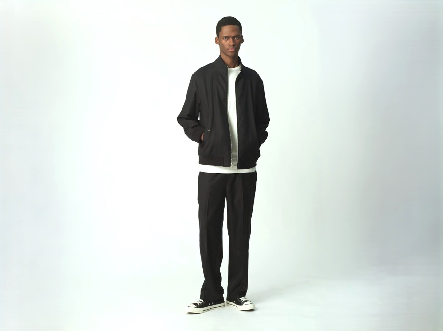 Brooks Brothers for Ron Herman Miracle Crimp Wool Drizzler Jacket