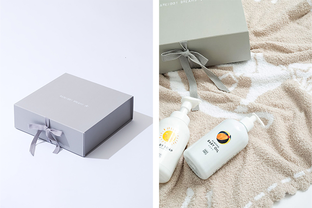 【ギフト】ベビーオイル＆ベビーソープ＆木馬ブランケットセット（アイボリー）