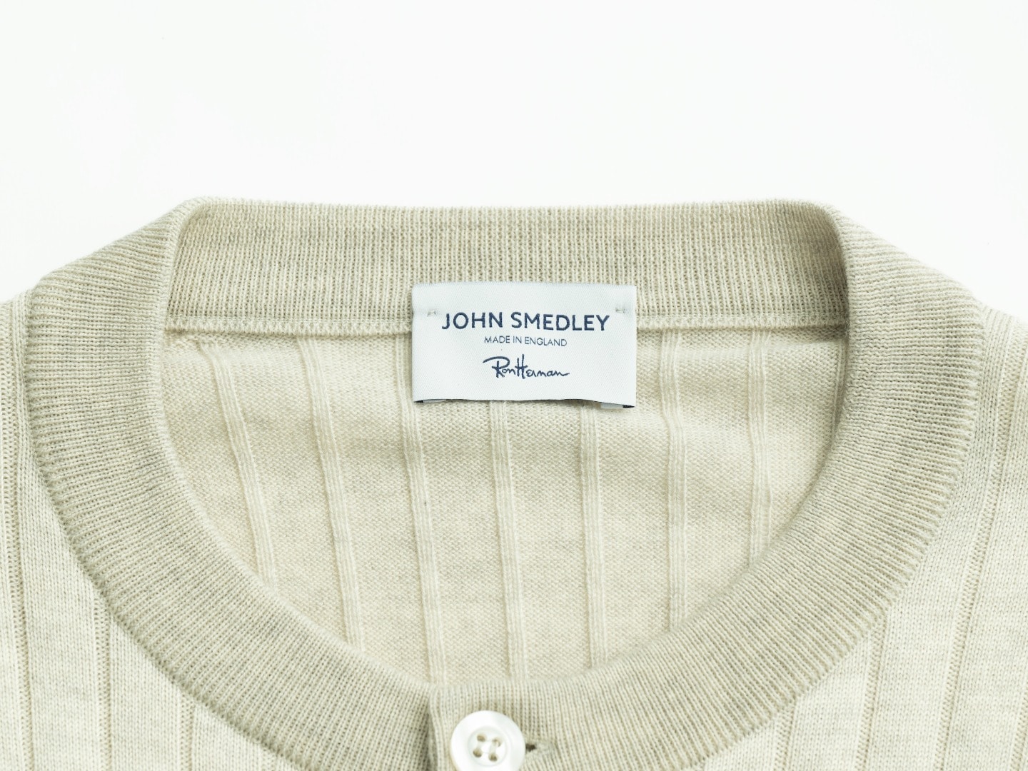 JOHN SMEDLEY for Ron Herman Henry Neck Merino Extrafine Knit 2