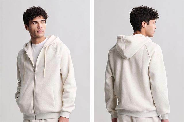 メンズ ジップアップ フーディー フリース