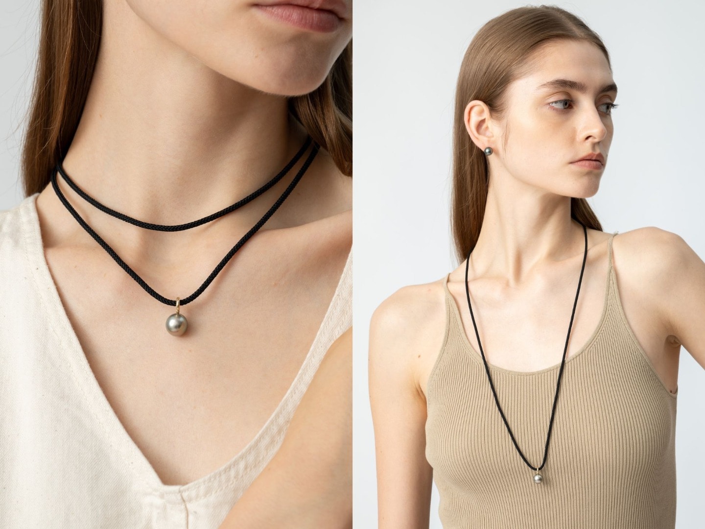 Black Jewelry Collection at Ron Herman_Tahitian Pearl Cord Necklace_4