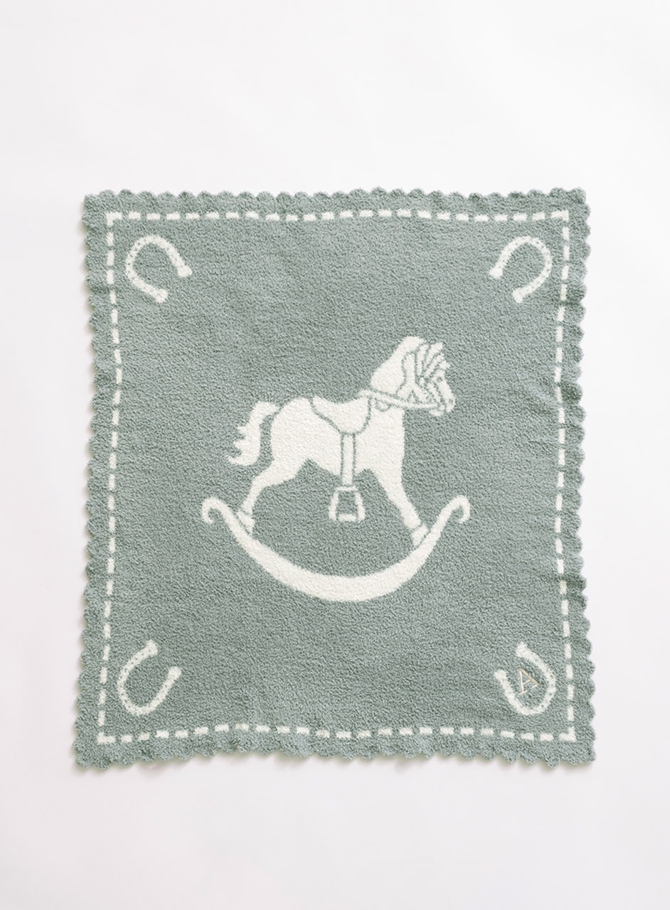 ＜予約＞ 【イニシャル刺繍】 スカラップ レシービング ブランケット コージーシック ¥16,500(税込)