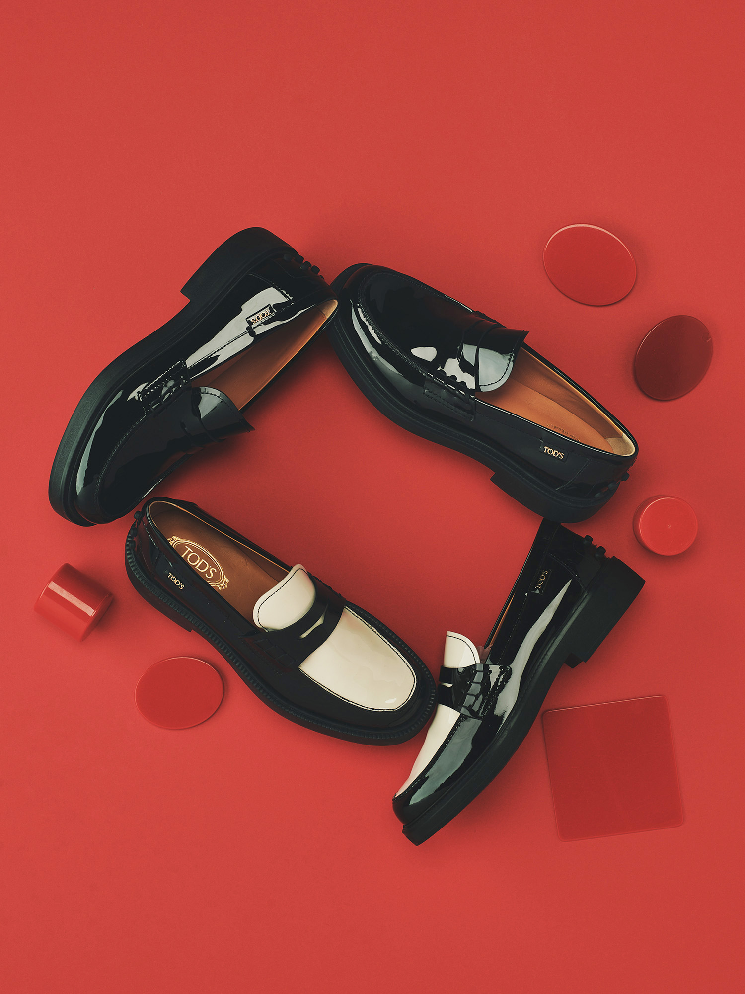 Loafers in Leather Black