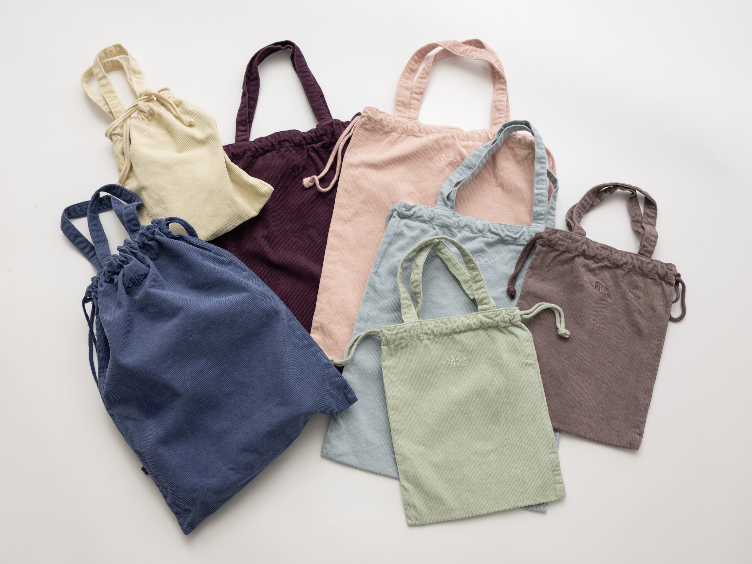 Corduroy 2way Drawstring Tote