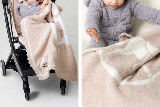 ＜予約＞【イニシャル刺繍】スカラップ レシービング ブランケットコージーシック_【開催中】イニシャル刺繍入りで、特別な一枚に_3