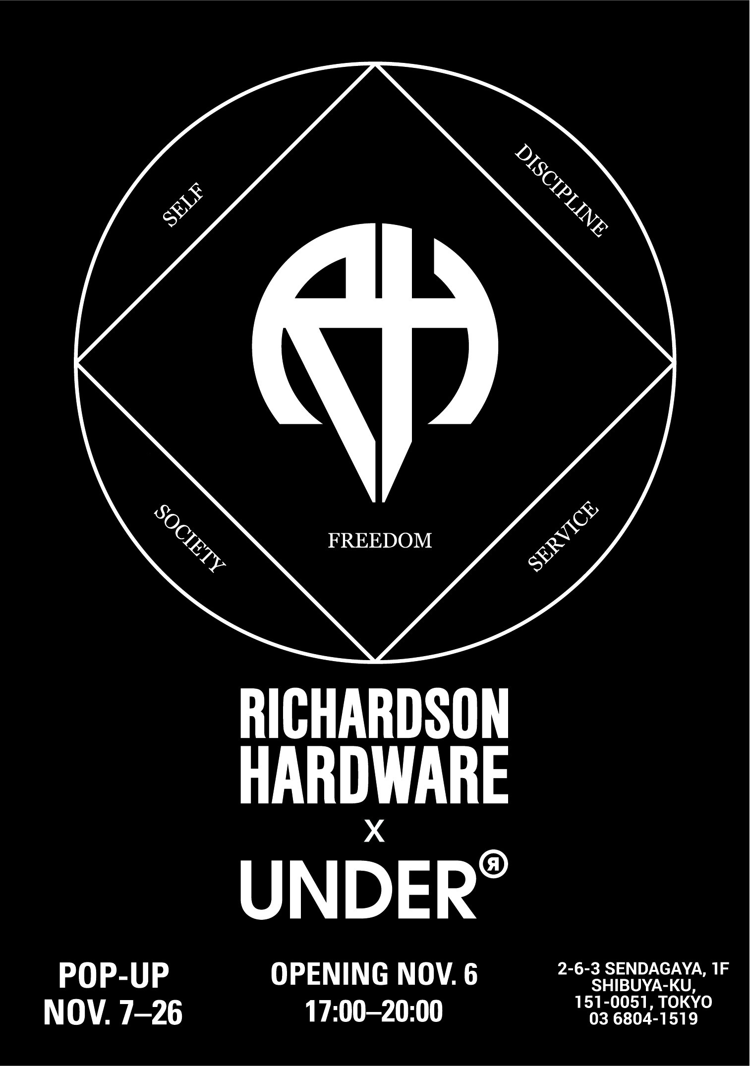 RICHARDSON HARDWARE×UNDER R POP UP STORE 11.7 FRI - 11.26 WED_1