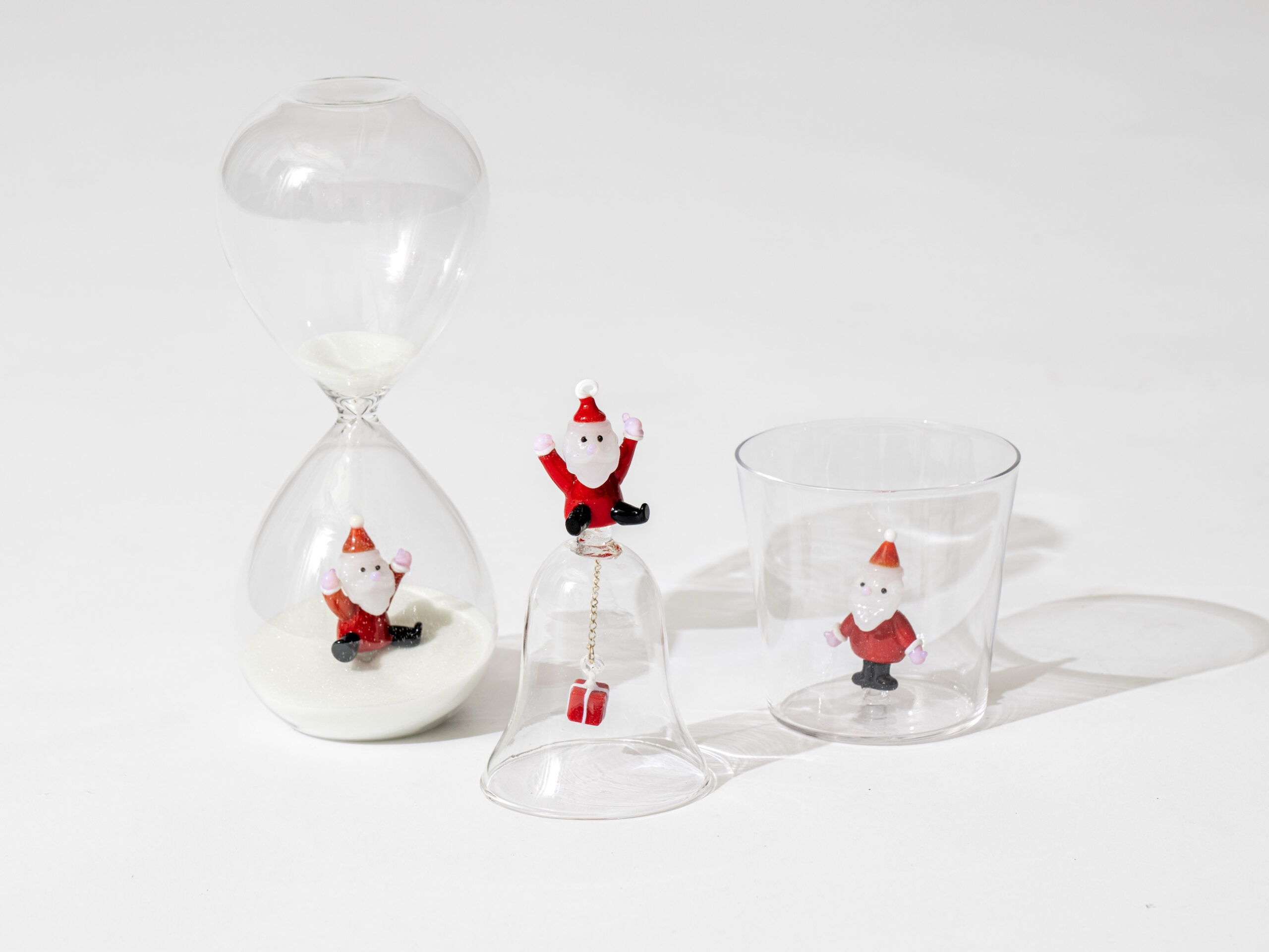 Hourglass Jumping Santa / Bell Santa Claus / Tumbler Santa Claus