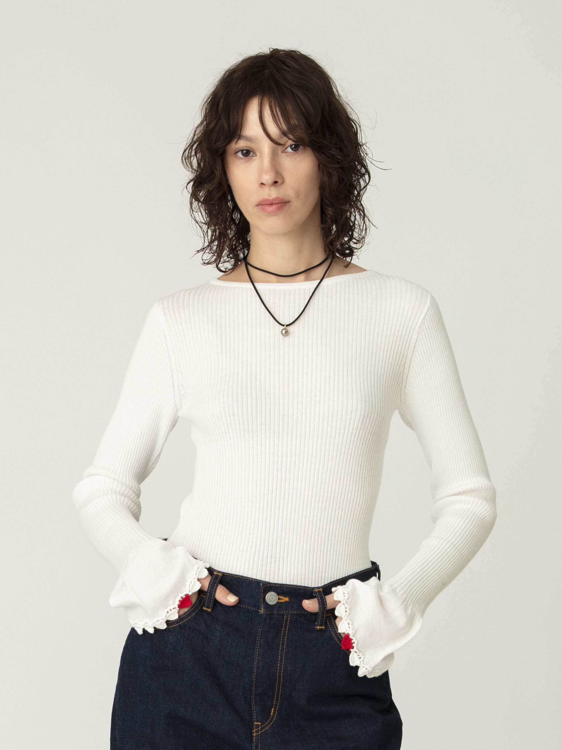 【Ron Herman】Heart Crochet Rib Pullover_2026 Pre Spring & Summer Collection New Release_14