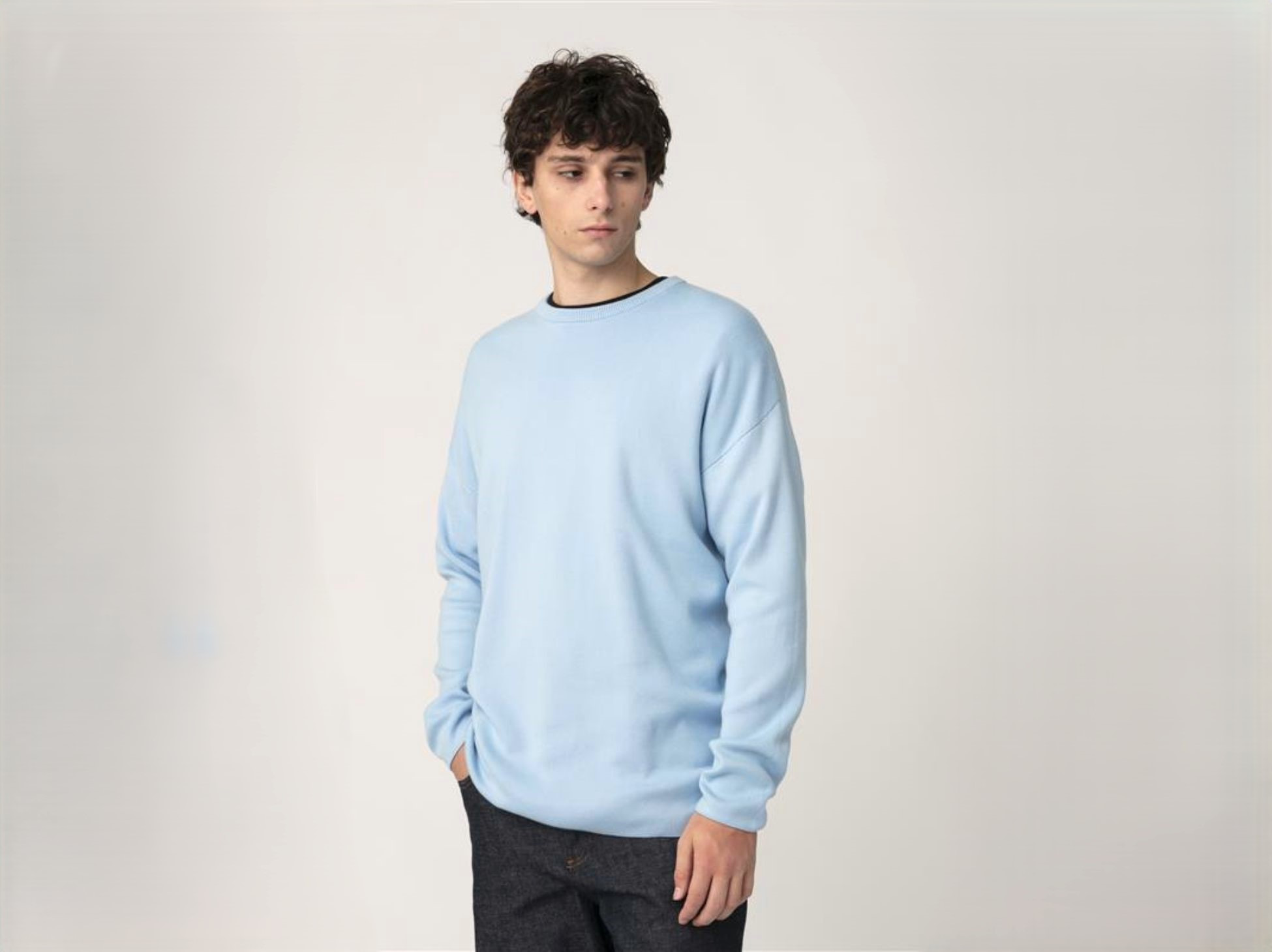 Suvin Knit Pull Over_light blue