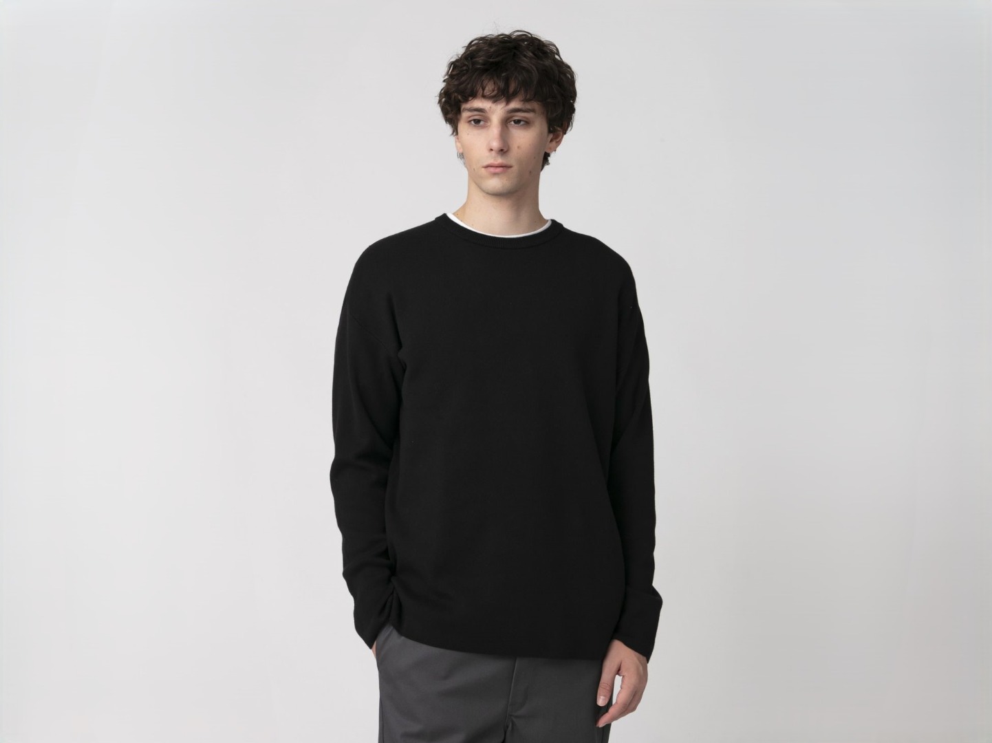 Suvin Knit Pull Over_black