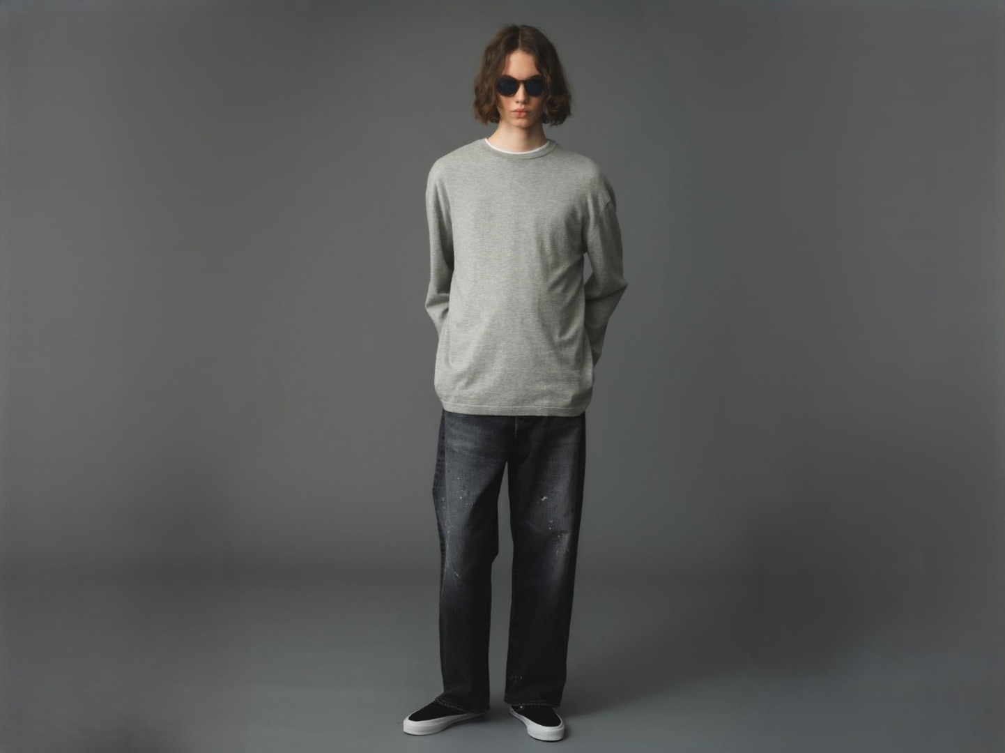 Drip Black Wide Denim Pants