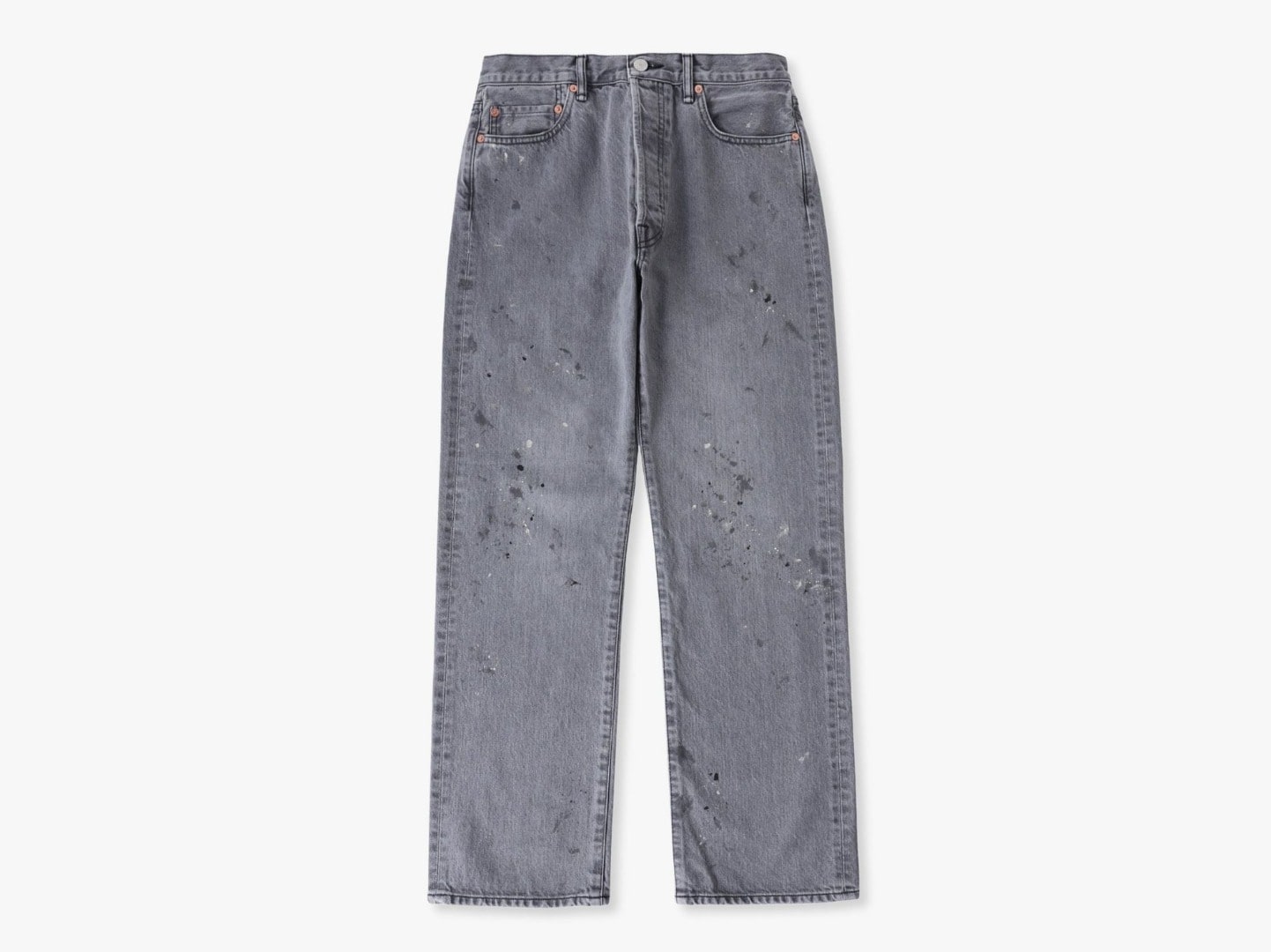 Drip Black Straight Denim Pants