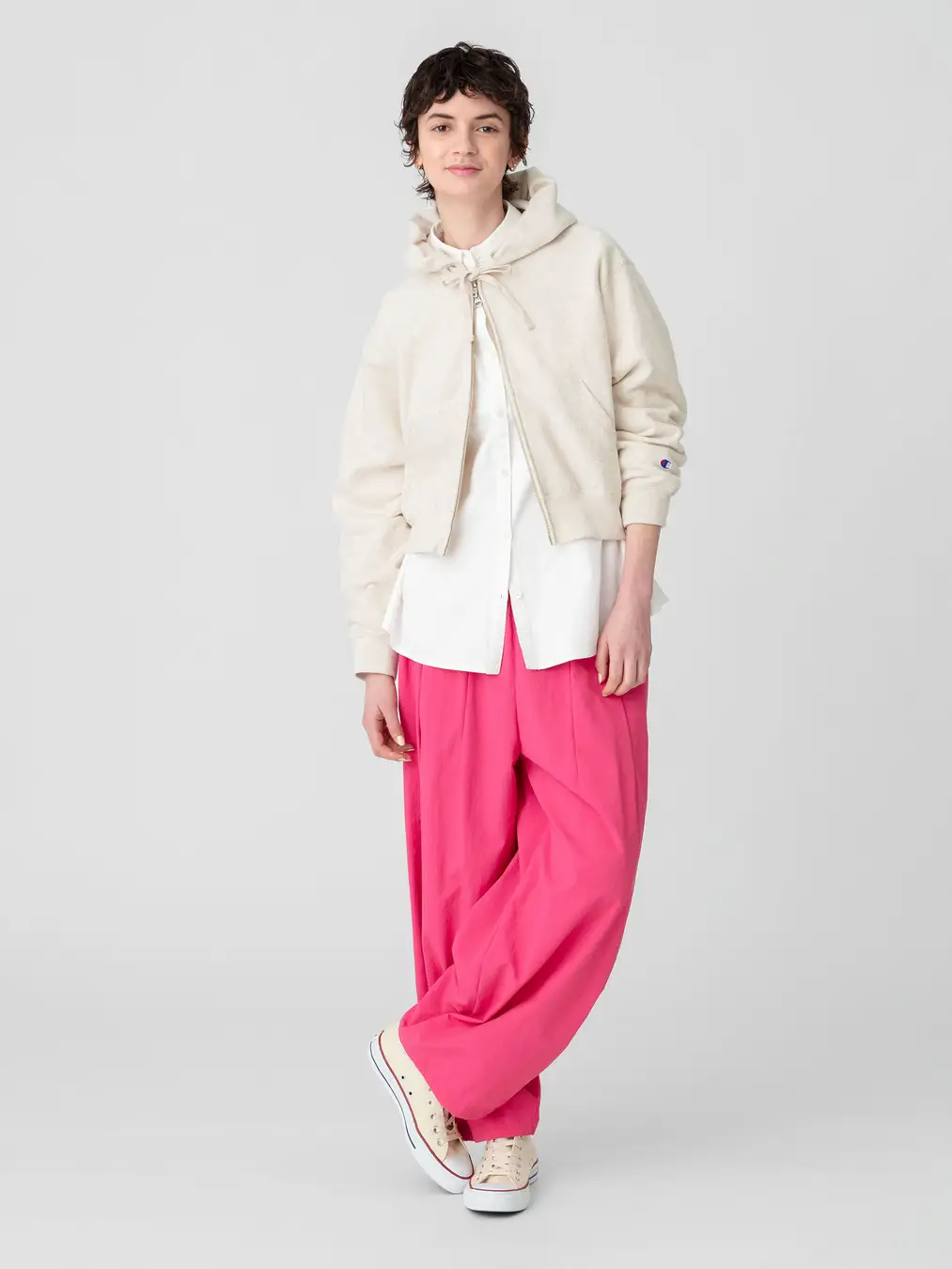 MONDAY_ダブルジップフーディー / IVORY_【Champion for RHC】Championとのコラボ企画よりダブルジップフーディが登場。RHC womenおすすめの1WEEK STYLINGをお届け！_3