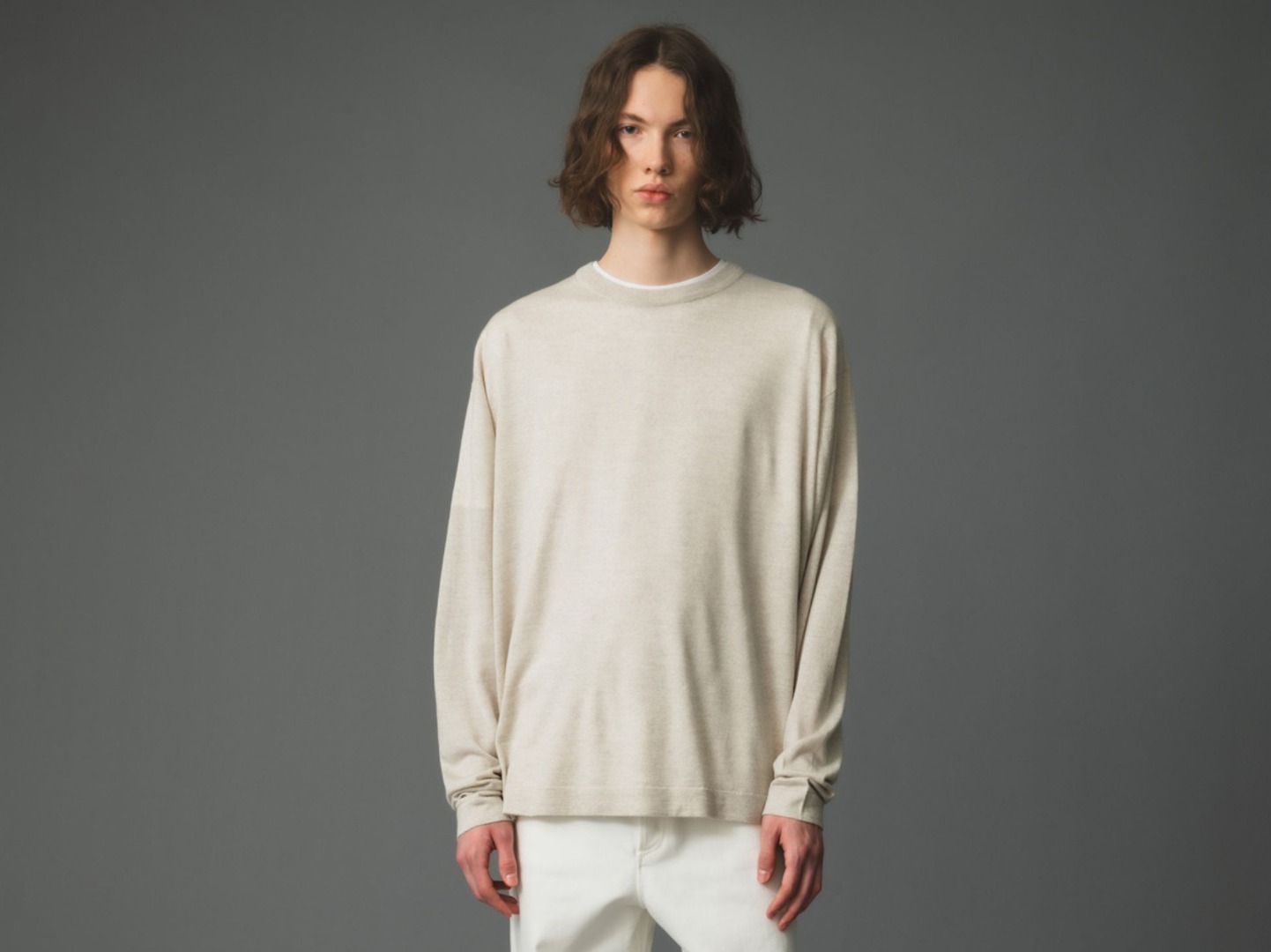 JOHN SMEDLEY for Ron Herman 30 Gauge Merino Wool Knit Pullover_1