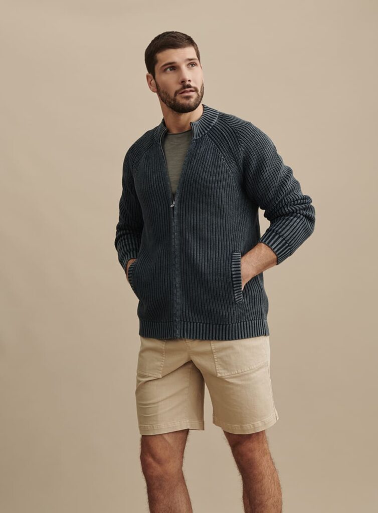 メンズ ジップアップ カーディガン