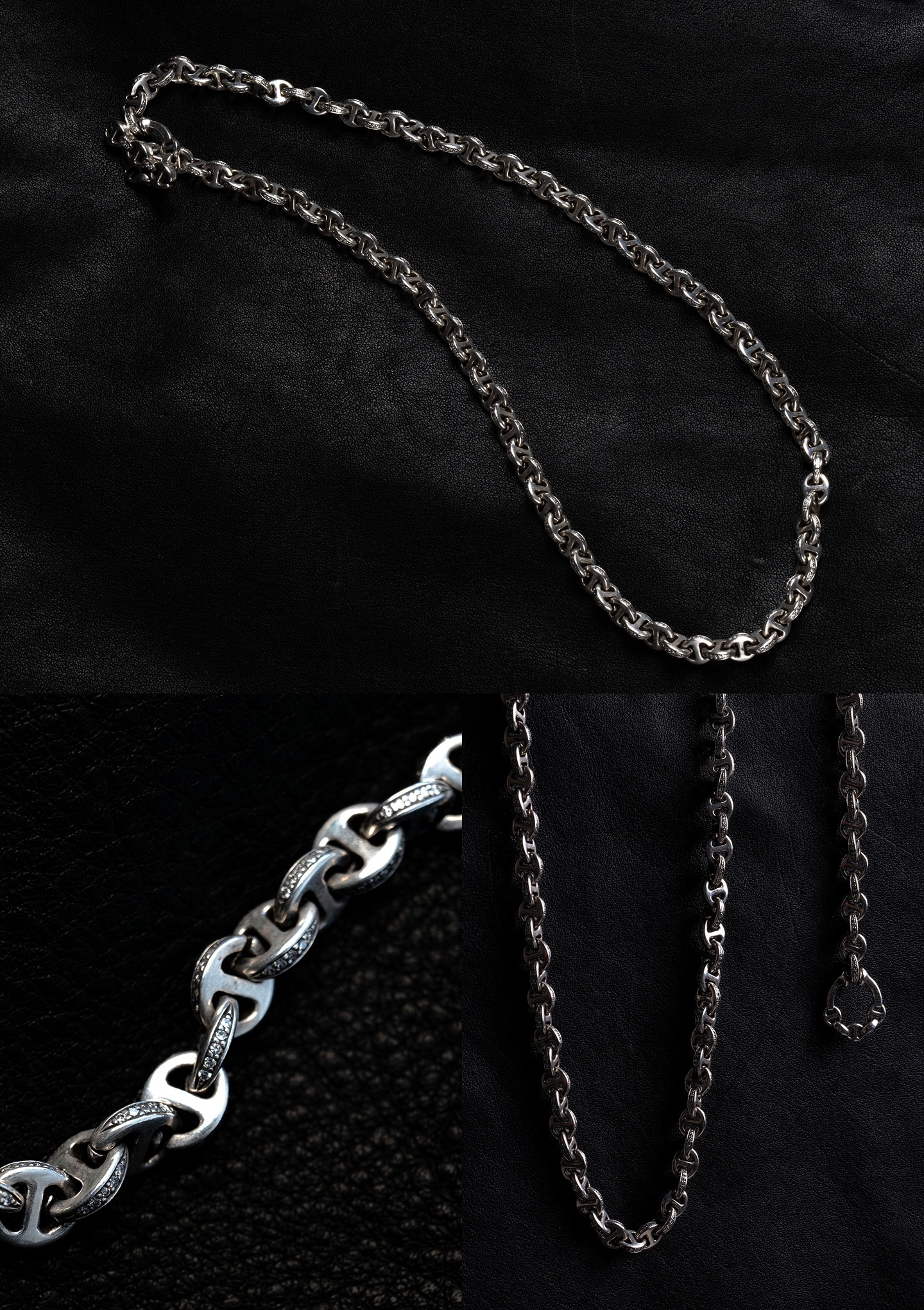 5MM OPEN-LINK NECKLACE WITH DIAMOND EDGES