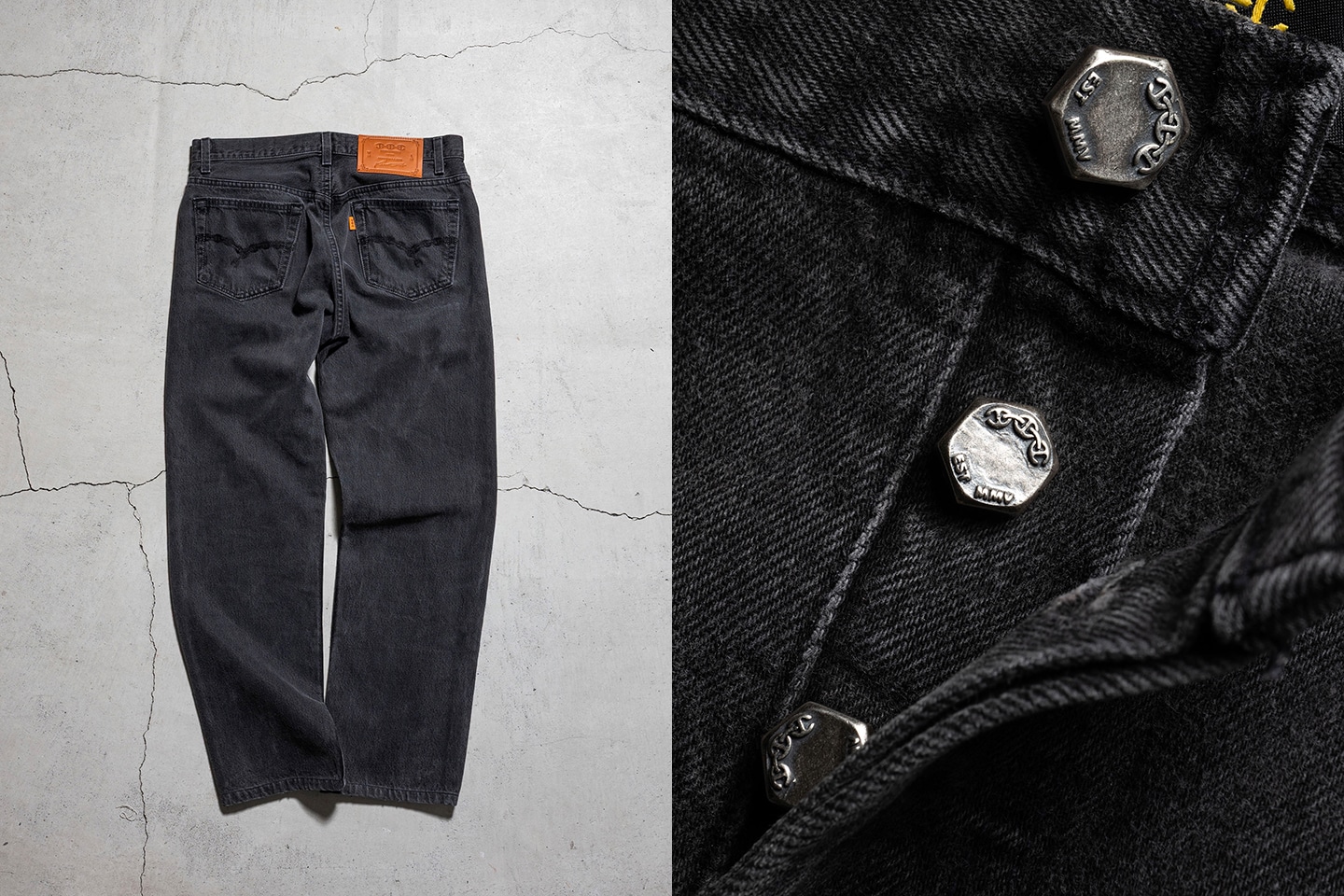 VINTAGE REWORKED BLACK DENIM PANTS