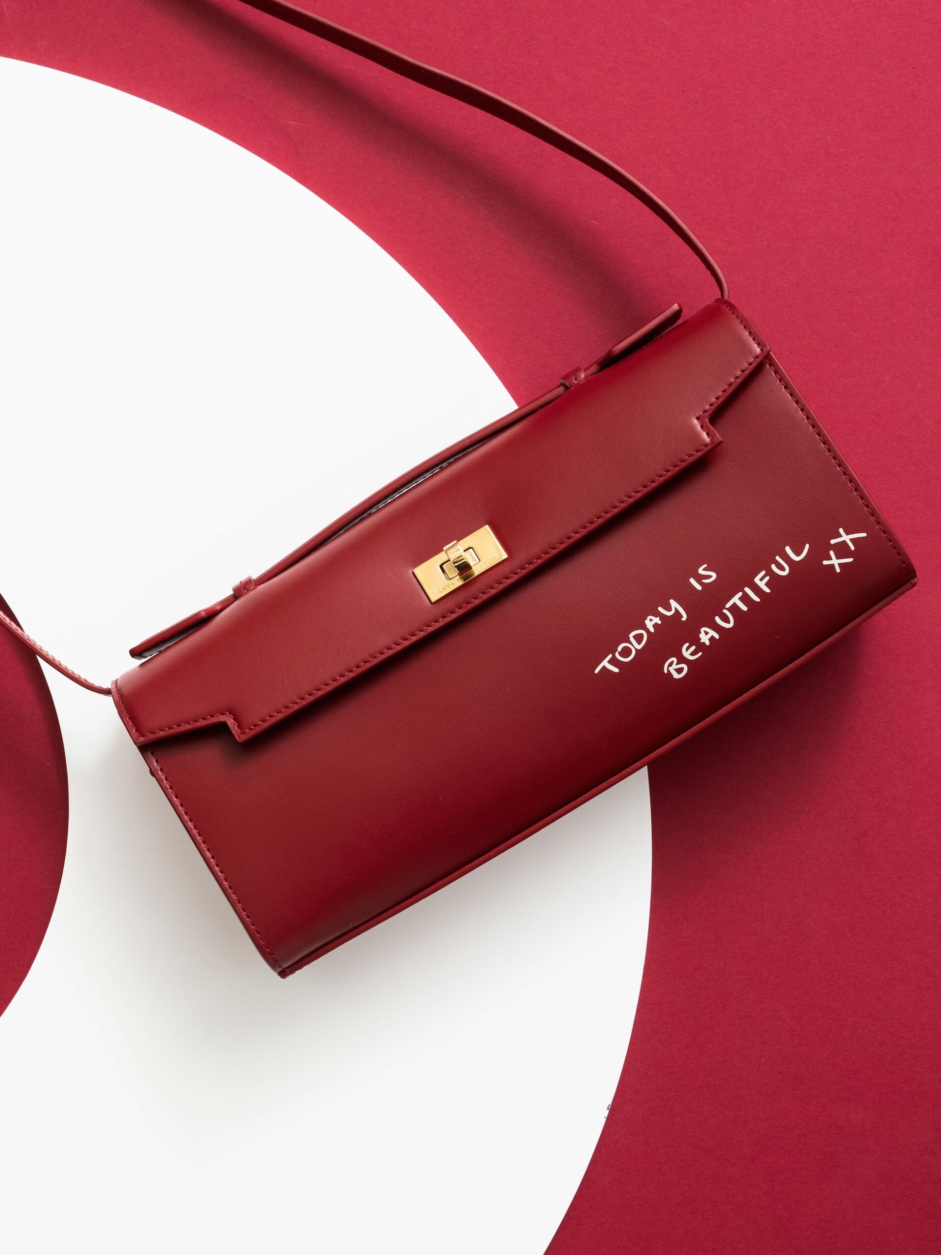 Mortimer Clutch Handwriting / Red