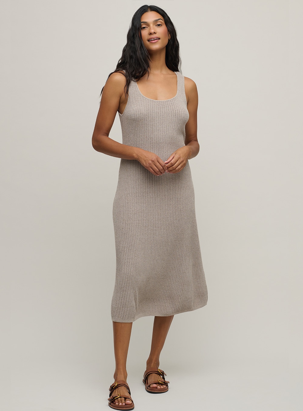 リブ ミディドレス コージーシックウルトラライト