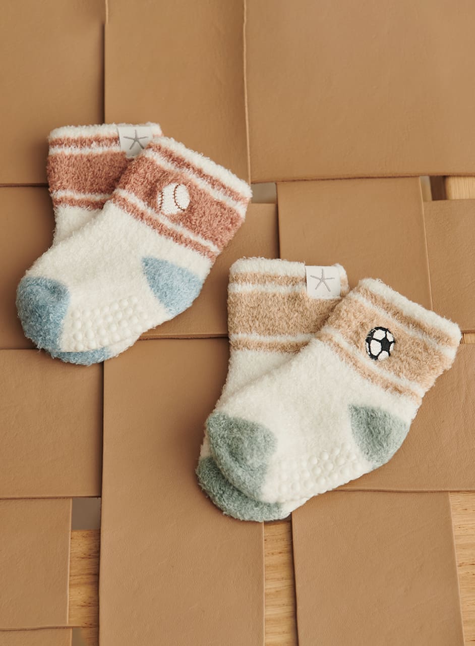 ベビー ストライプ プレイ ソックス コージーシックライト