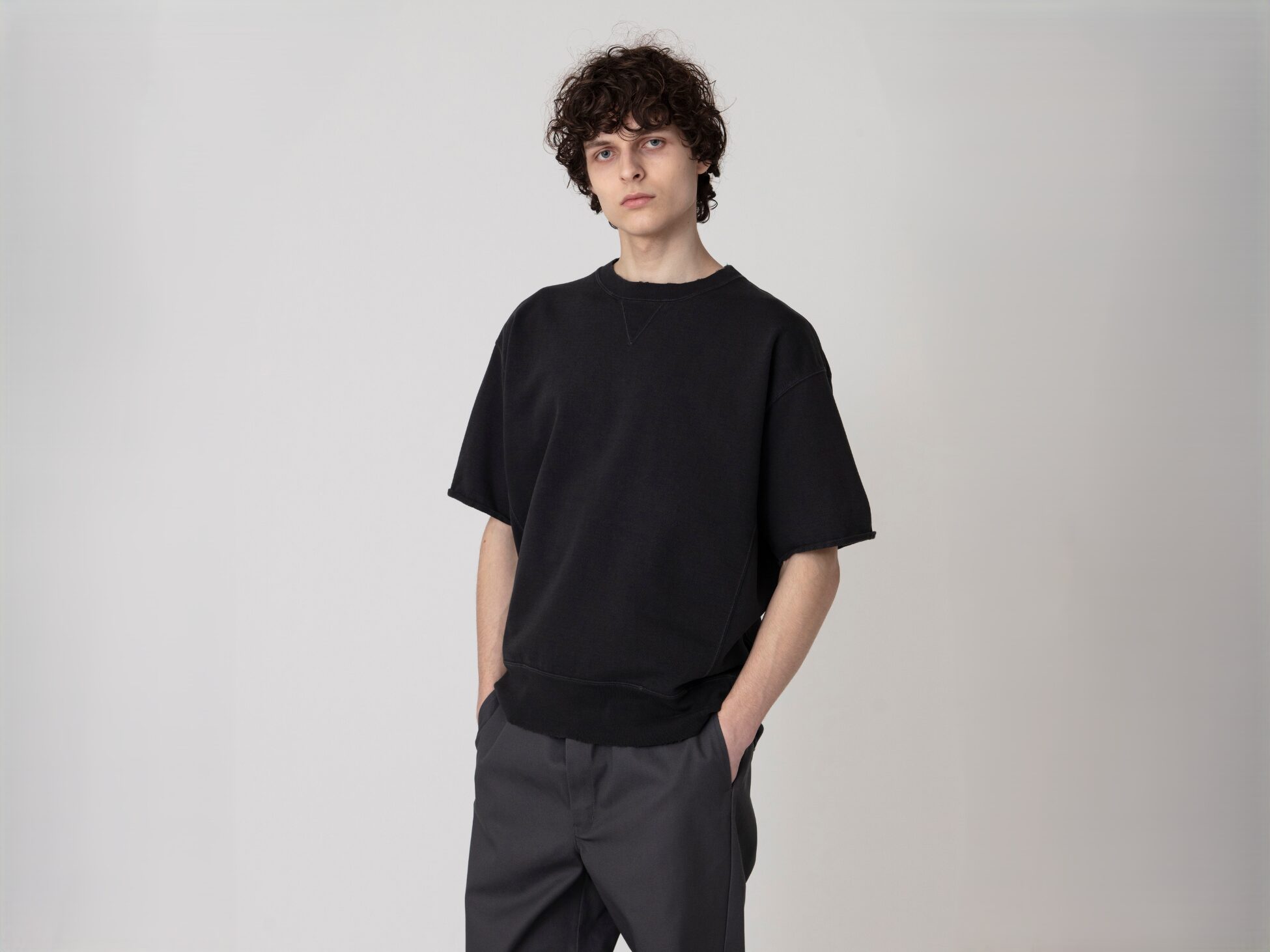 Damage Cut off Sweat Tee_1