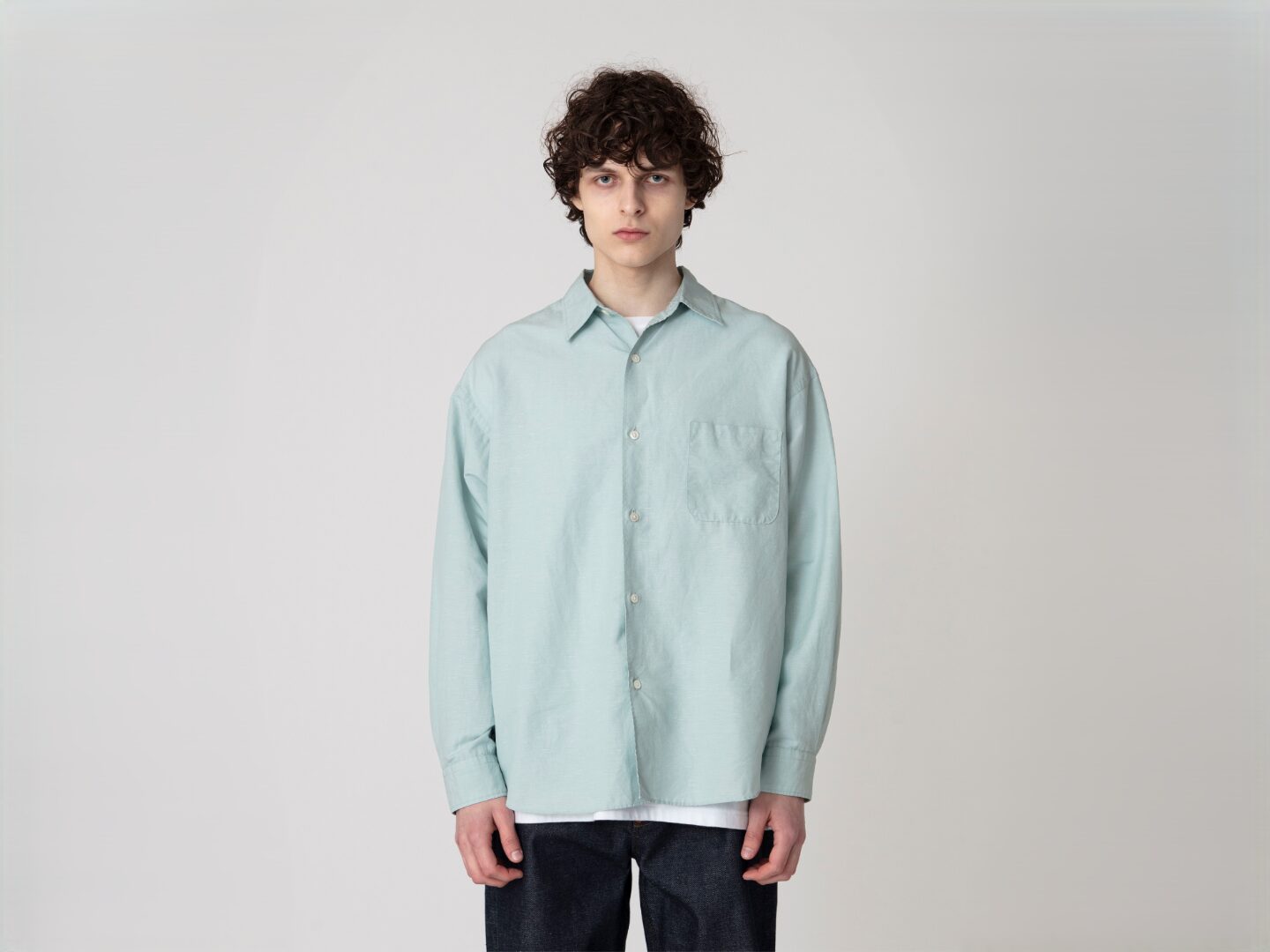 ALBINI Linen Broad Shirts（Green）