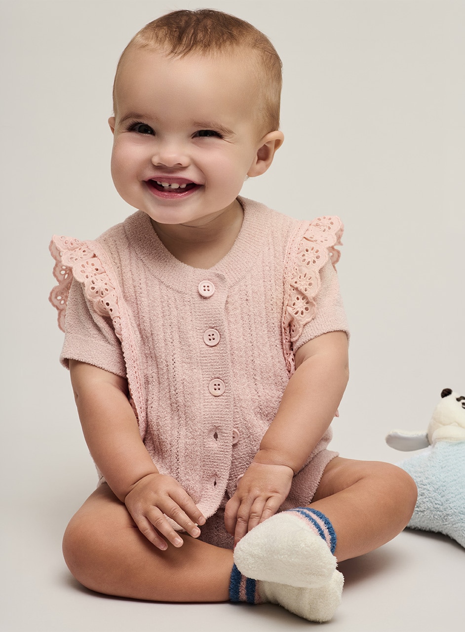 ＜セット＞ ベビー コットンアイレットラッフル付き ウエア コージーシックウルトラライト