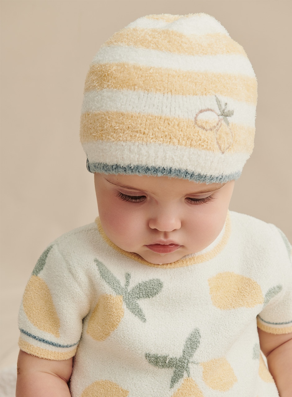 ベビー レモンストライプ ビーニー コージーシックライト