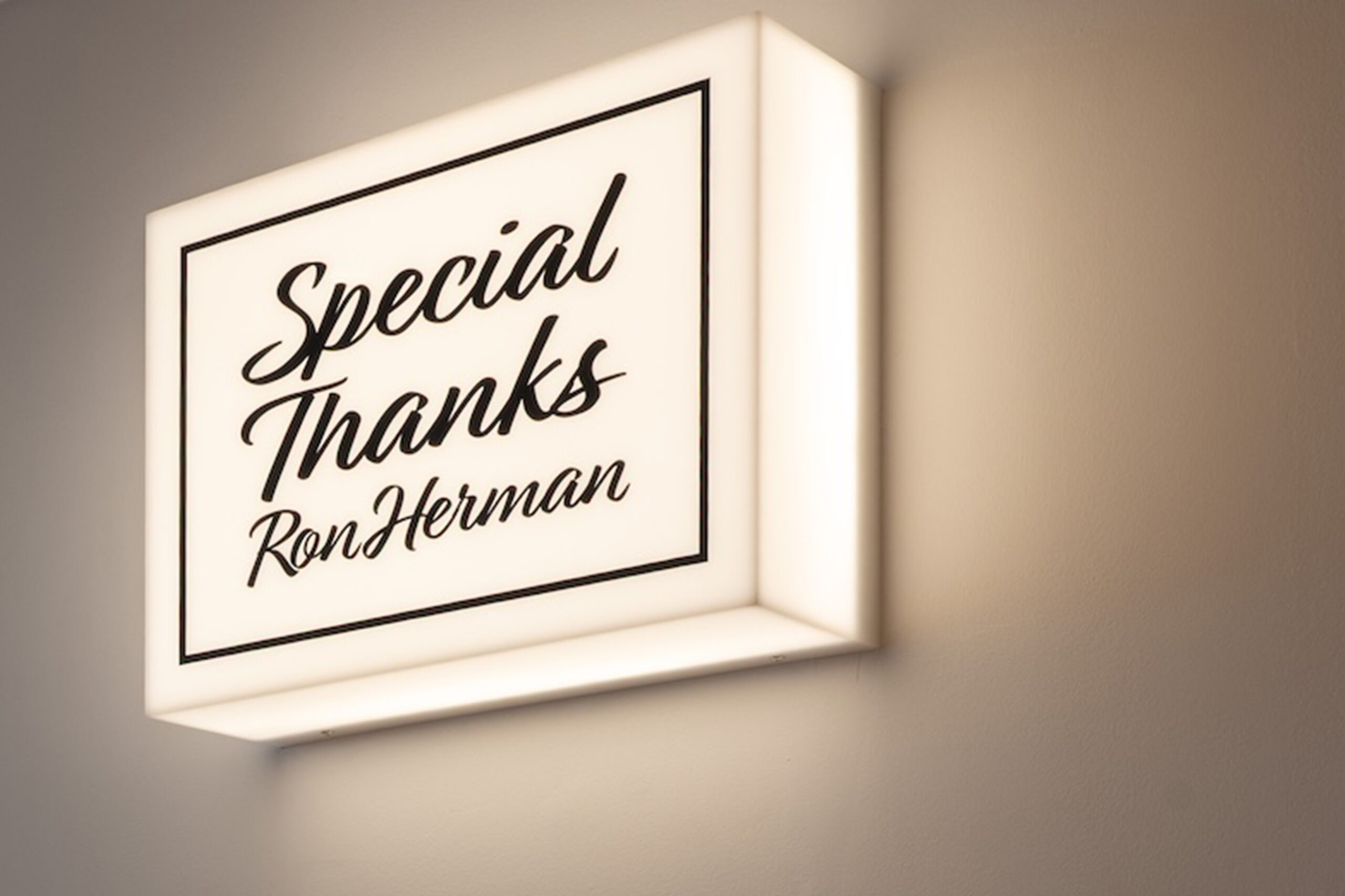 Special Thanks Ron Hermanの看板