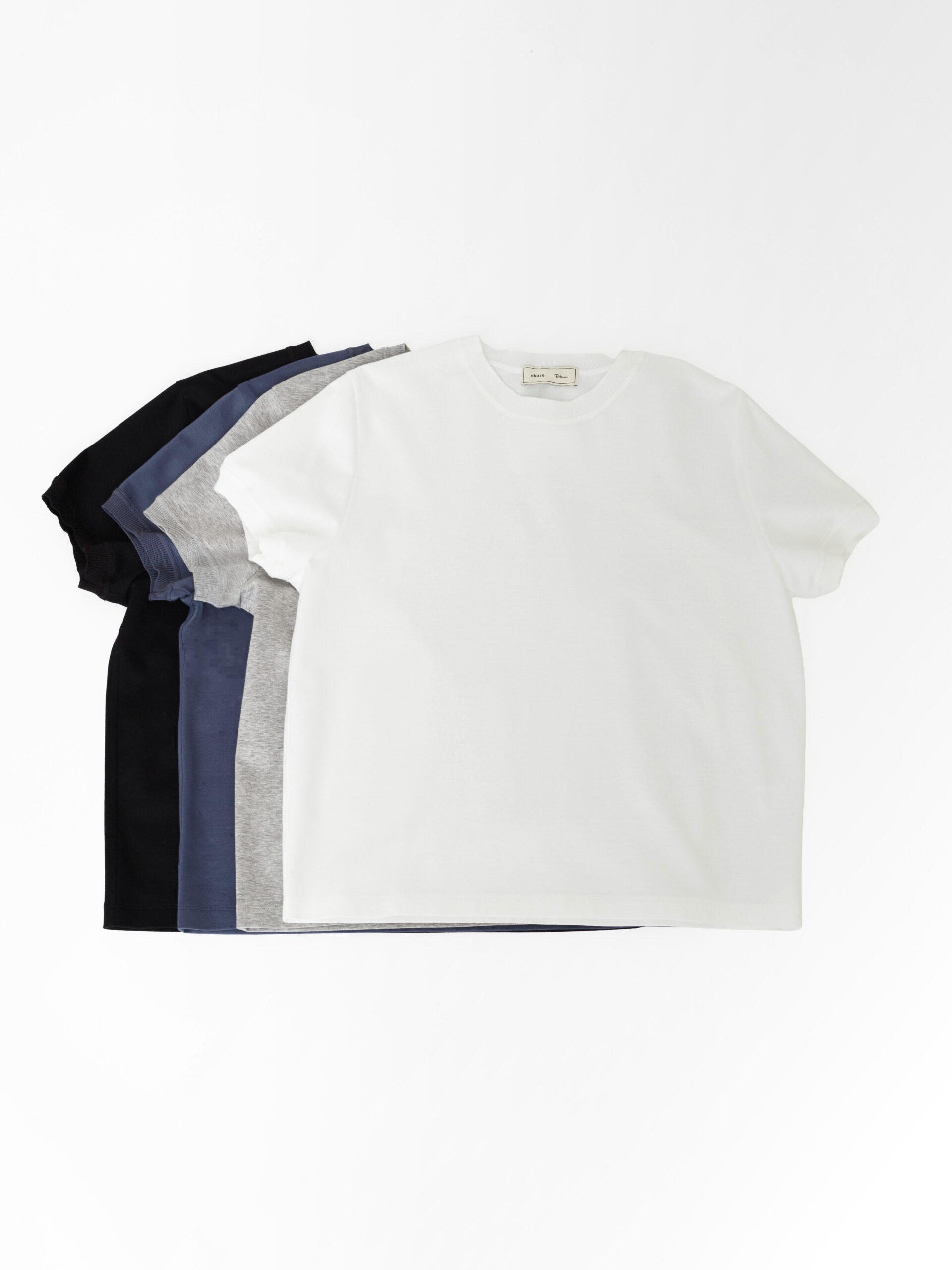 Cotton ponte knit collar T-shirt