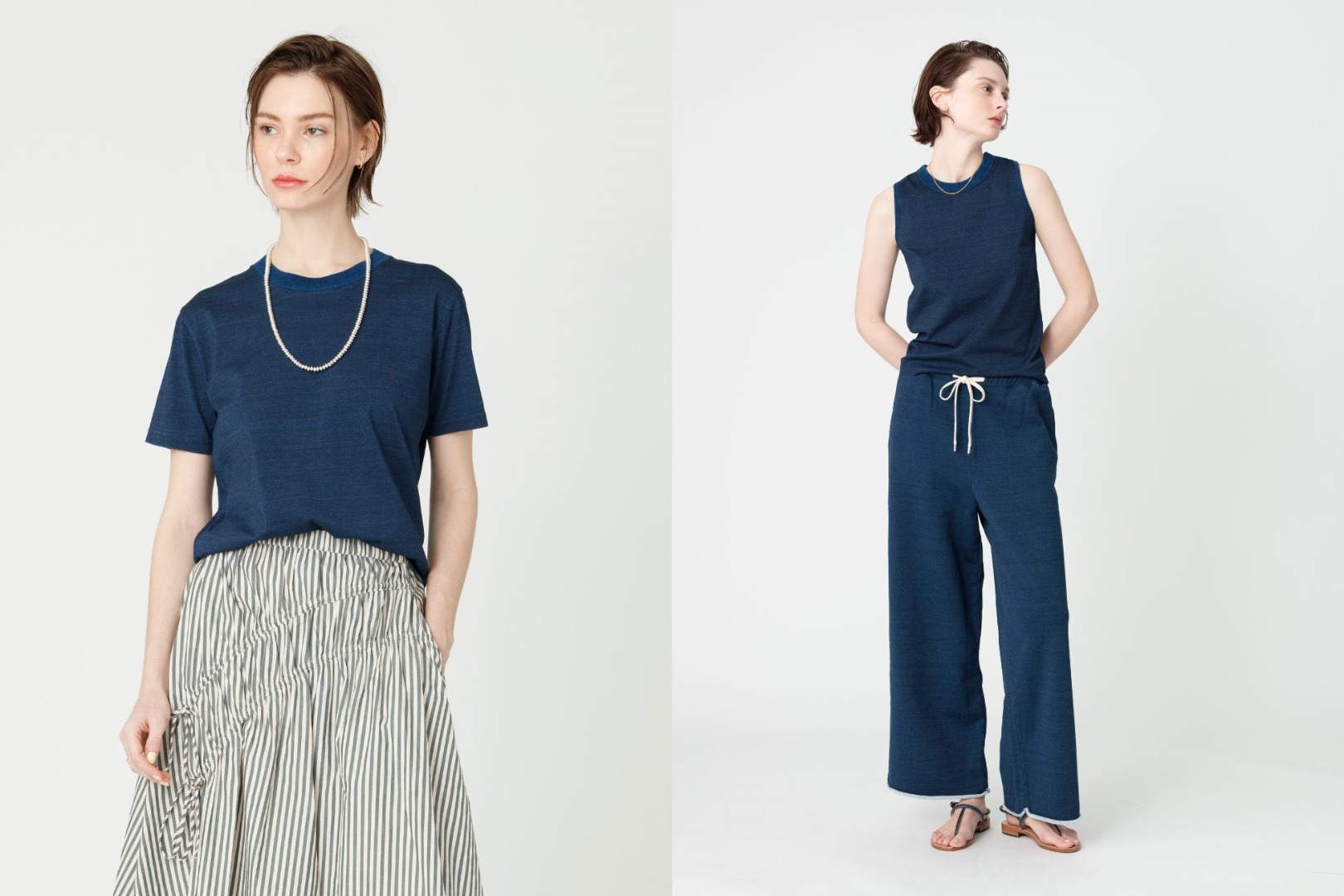 インディゴの濃淡を楽しむスタイリング