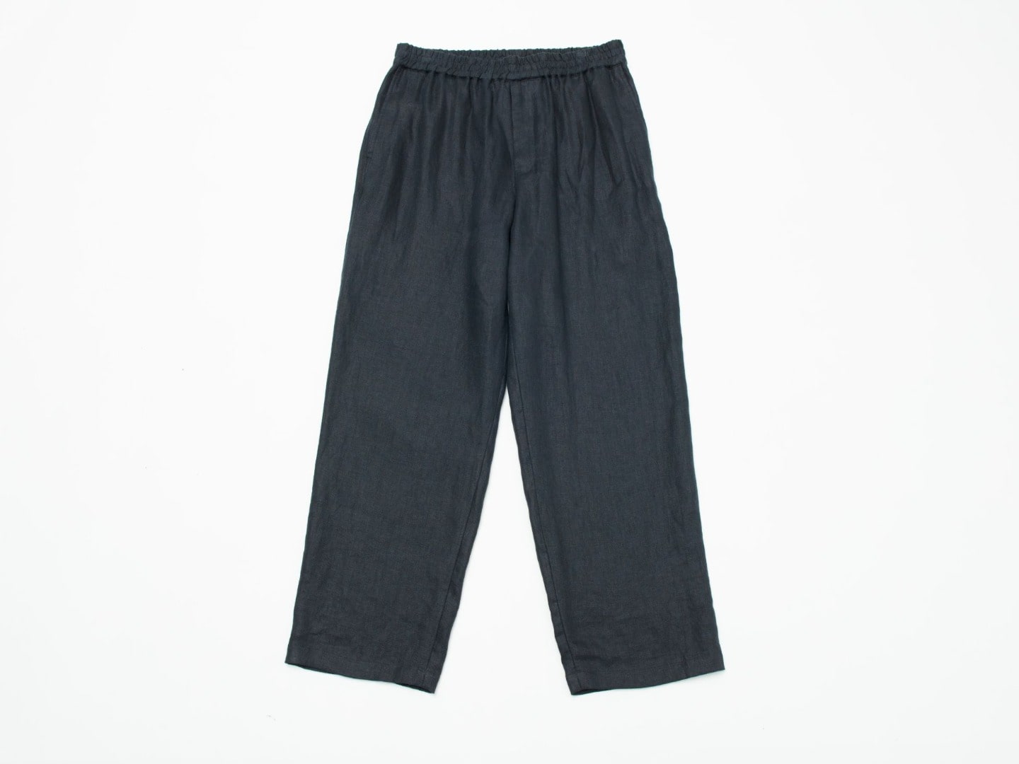 Japan Linen Open Easy Pants Navy の全体