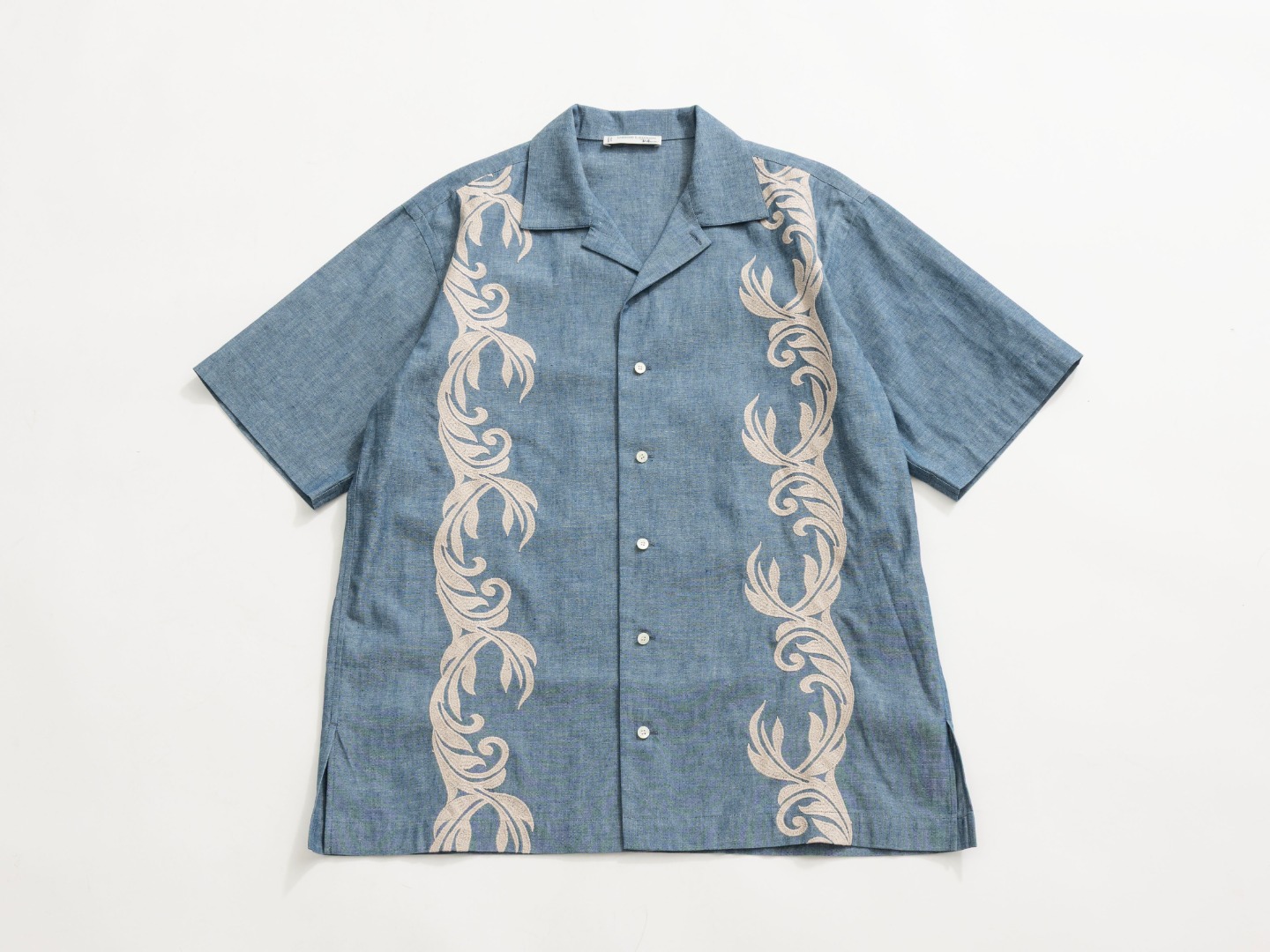 Organic Cotton Embroidery Short Sleeve Shirts_2