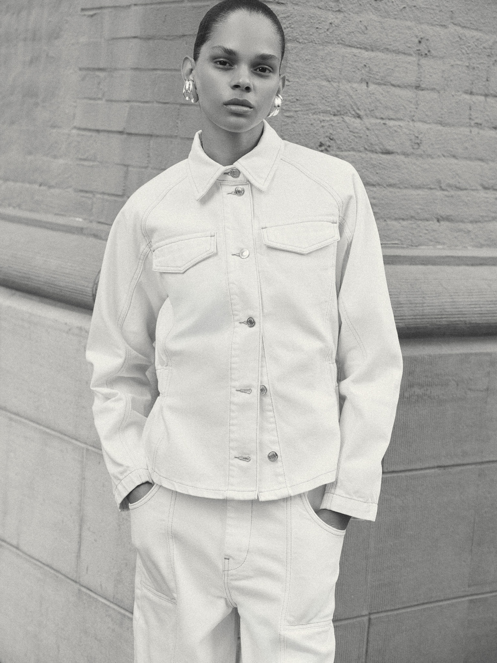 RHEA DENIM JACKET ECRU/TULSI DENIM PANTS ECRU