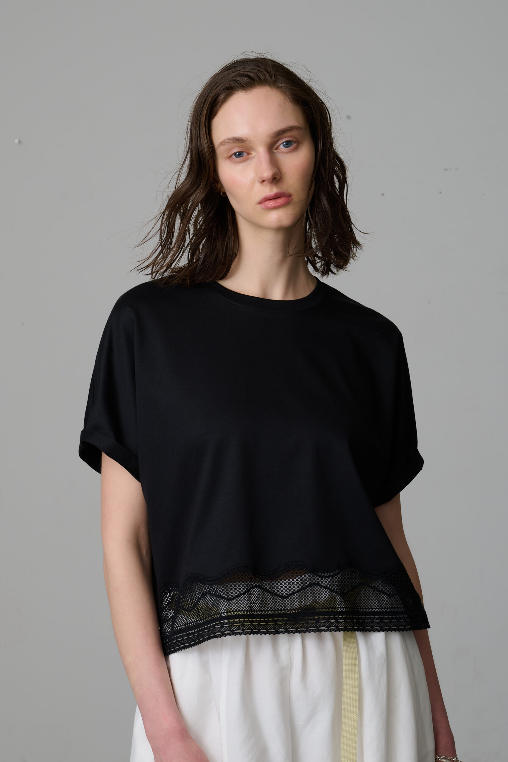 インコンバージョンレース　デザインヘムカットソー_3