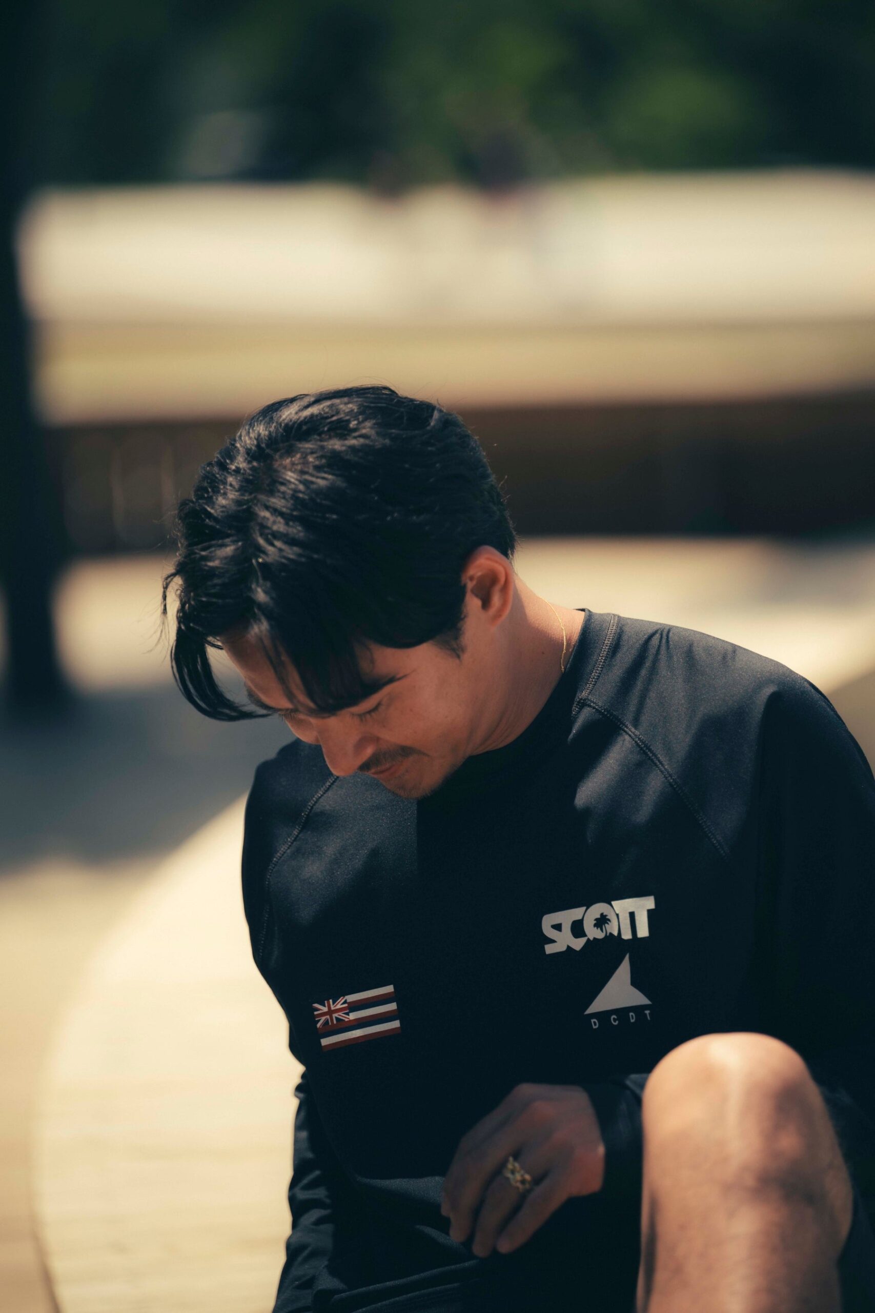 DESCENDANT × Scott Hawaii ラッシュガード ロゴプリント